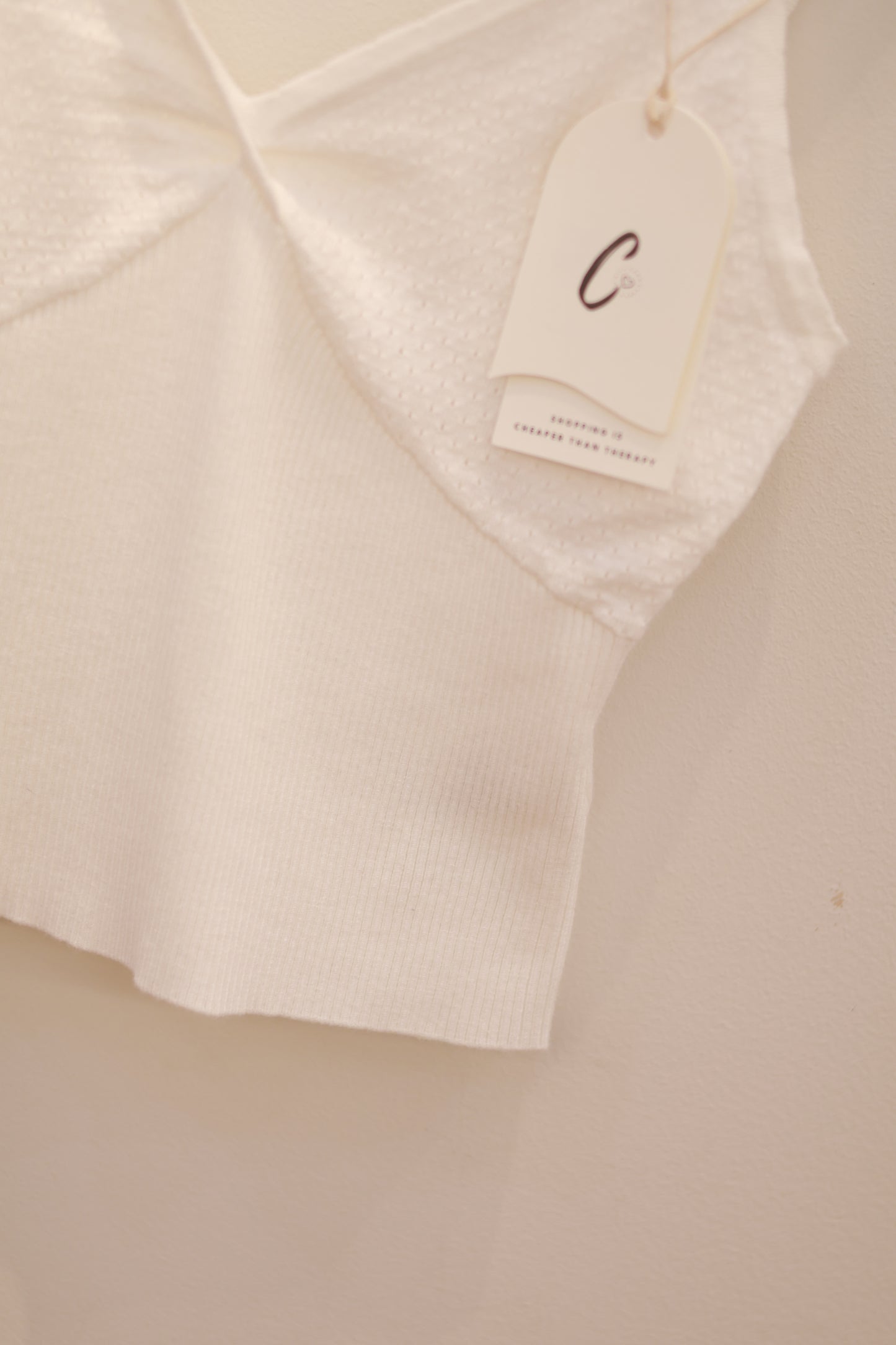 KNITTED WHITE TANK TOP