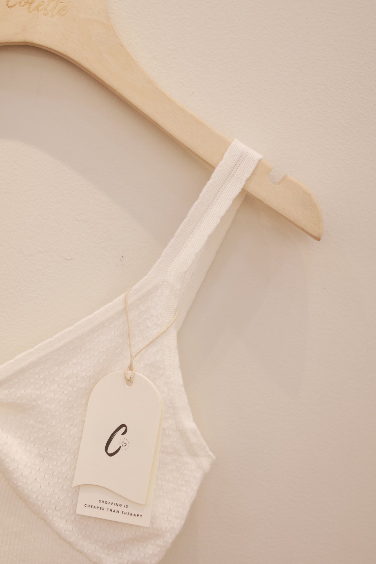 KNITTED WHITE TANK TOP
