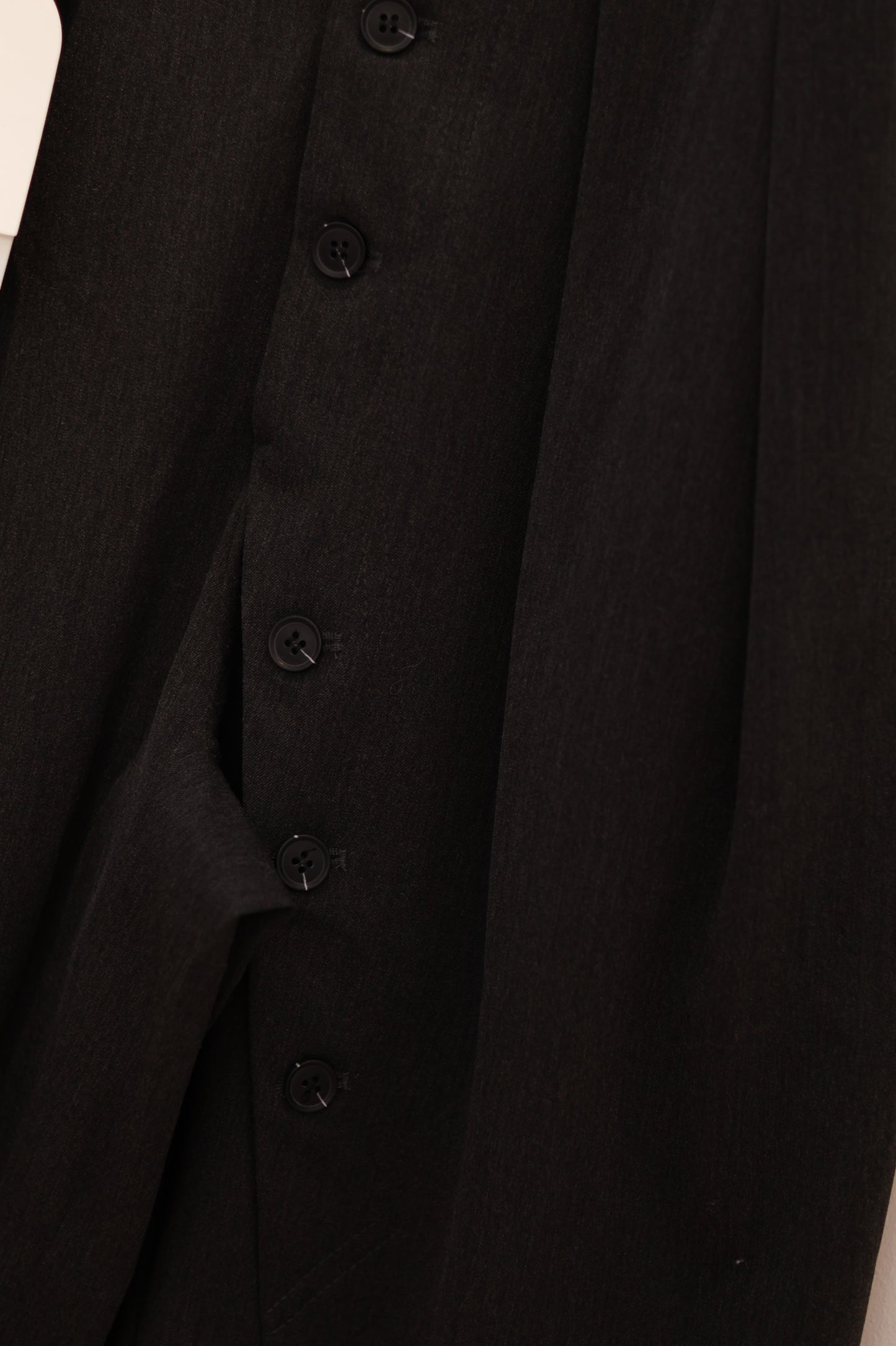 GRAY BUTTONS LINED TROUSERS