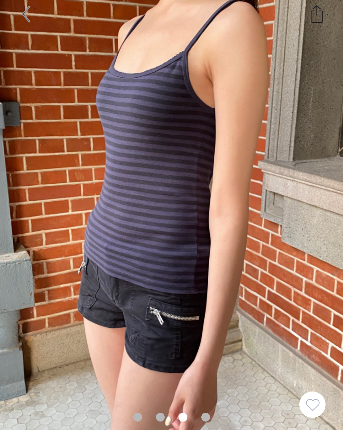 BRANDY Skylar Striped Tank  -NAVY