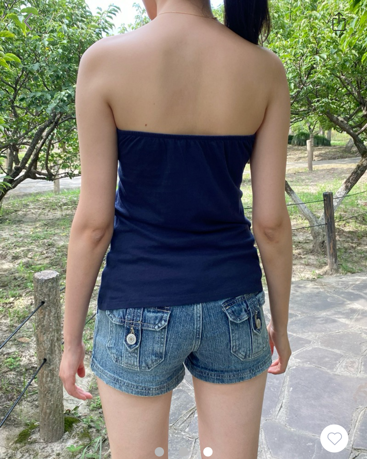 BRANDY Lucky Tube Top  -NAVY