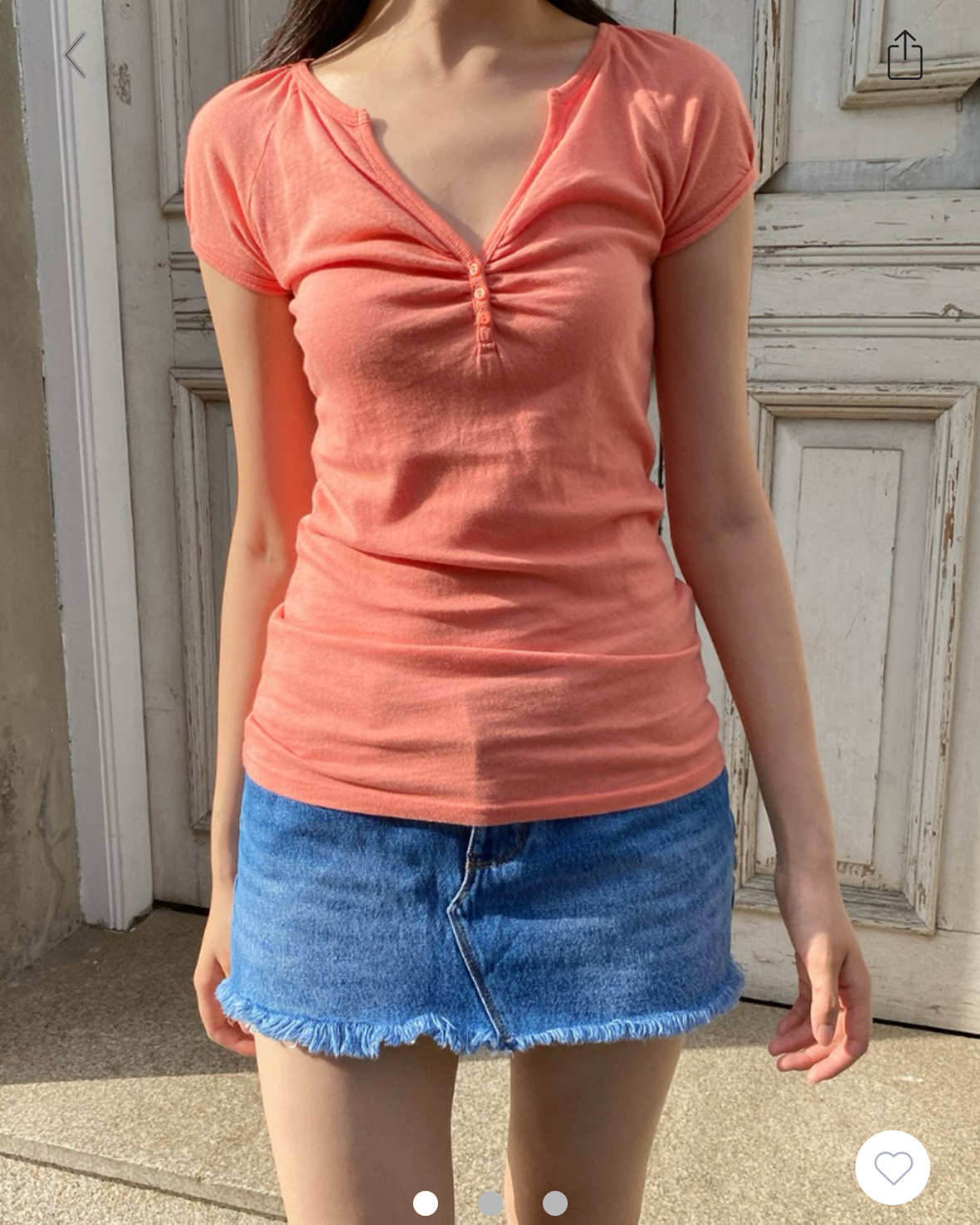 BRANDY Zelly SCRUNCHED Top  -CORAL