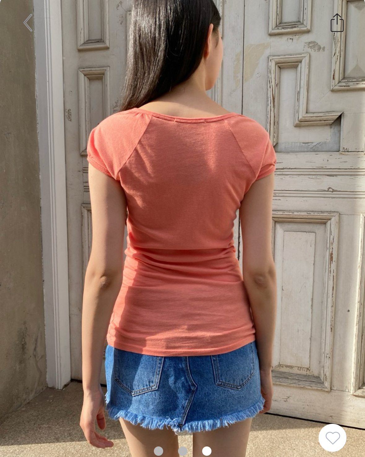 BRANDY Zelly SCRUNCHED Top  -CORAL