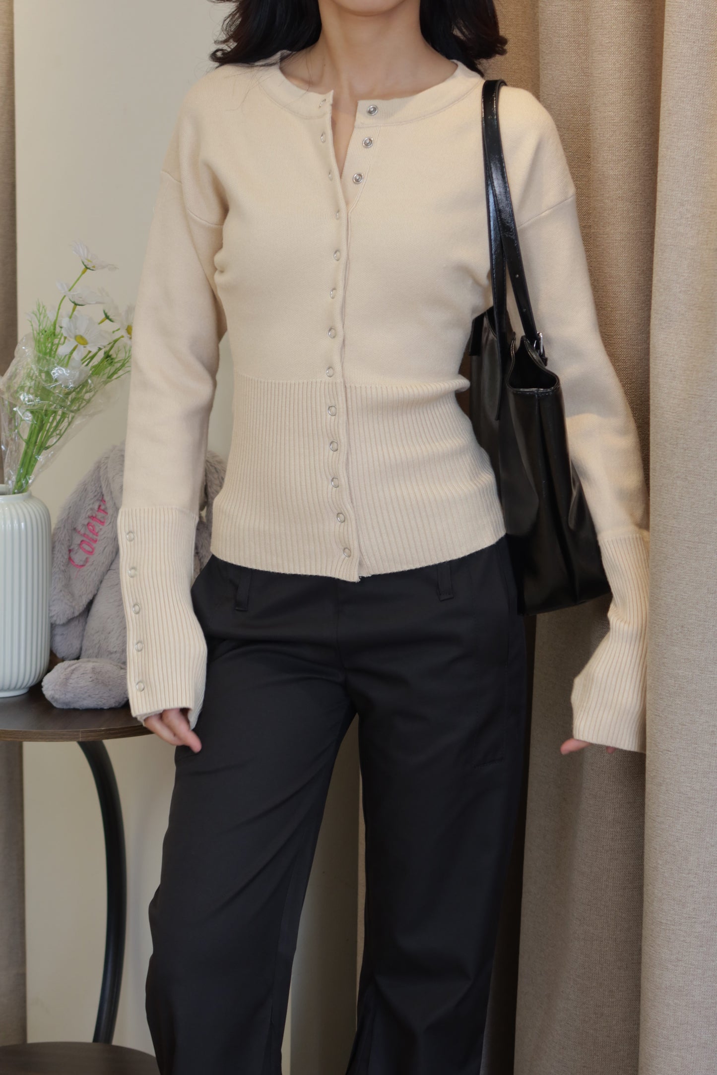 DM buttons cardigan
