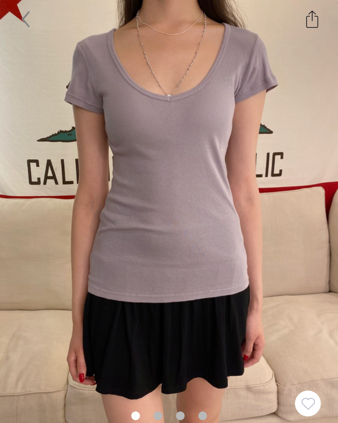 BRANDY Safiya Top  -PURPLE GRAY