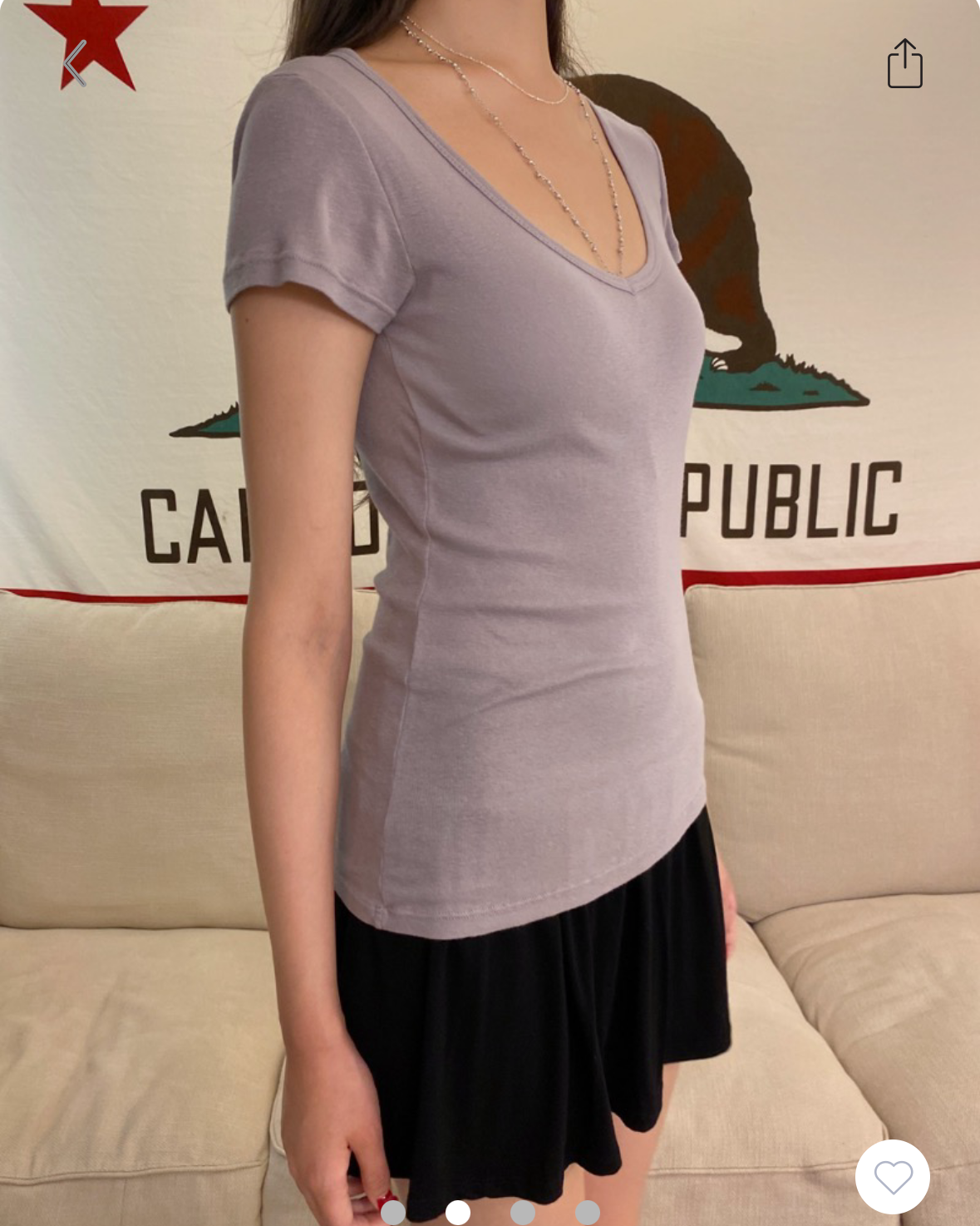 BRANDY Safiya Top  -PURPLE GRAY