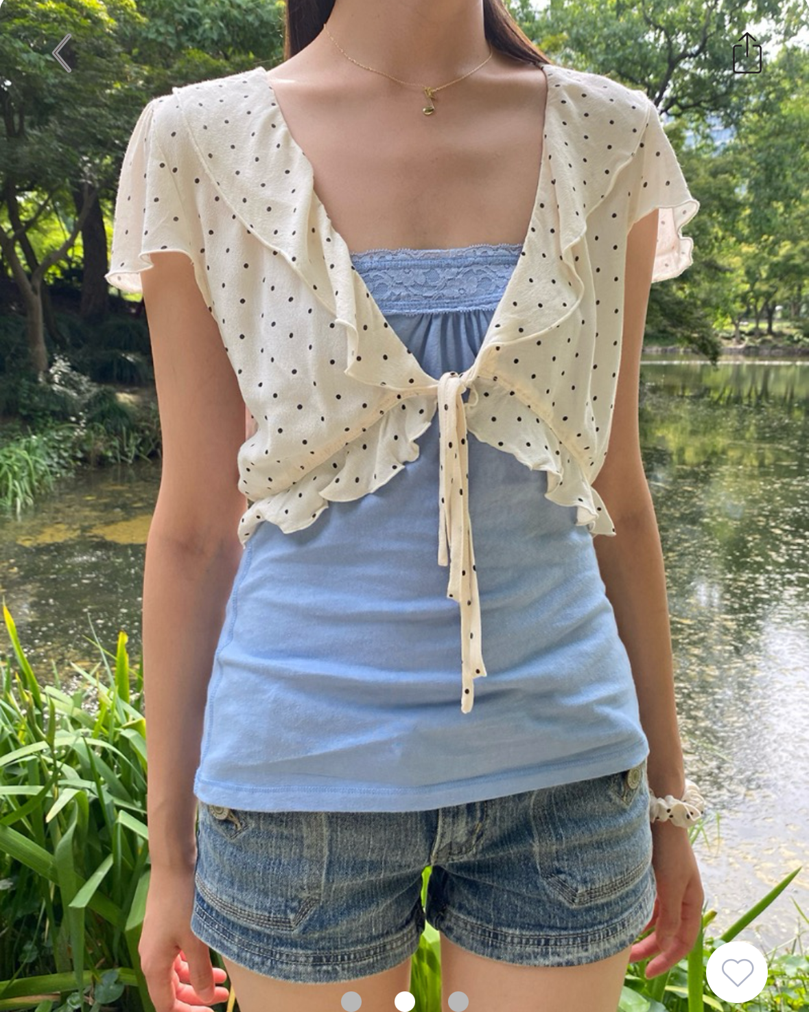 BRANDY Greta Polka Dots Top