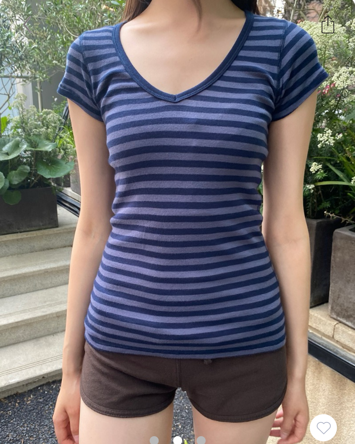 BRANDY SAFIYA Striped Top- NAVY