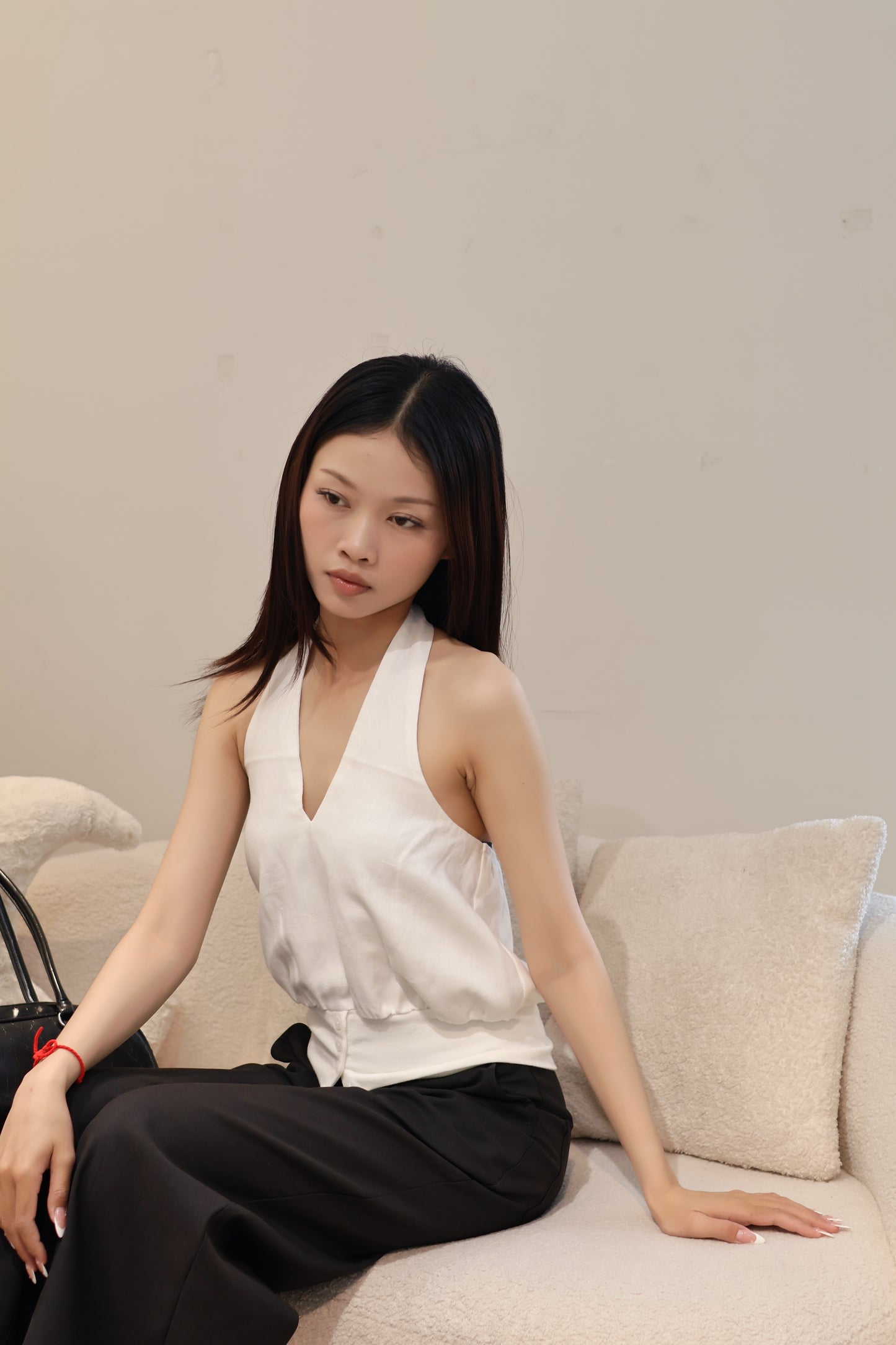 HALTER WAIST CINCH TOP