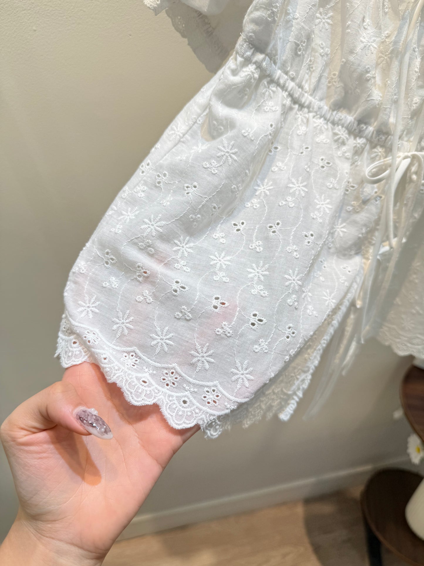 cotton ribbon off shoulder top