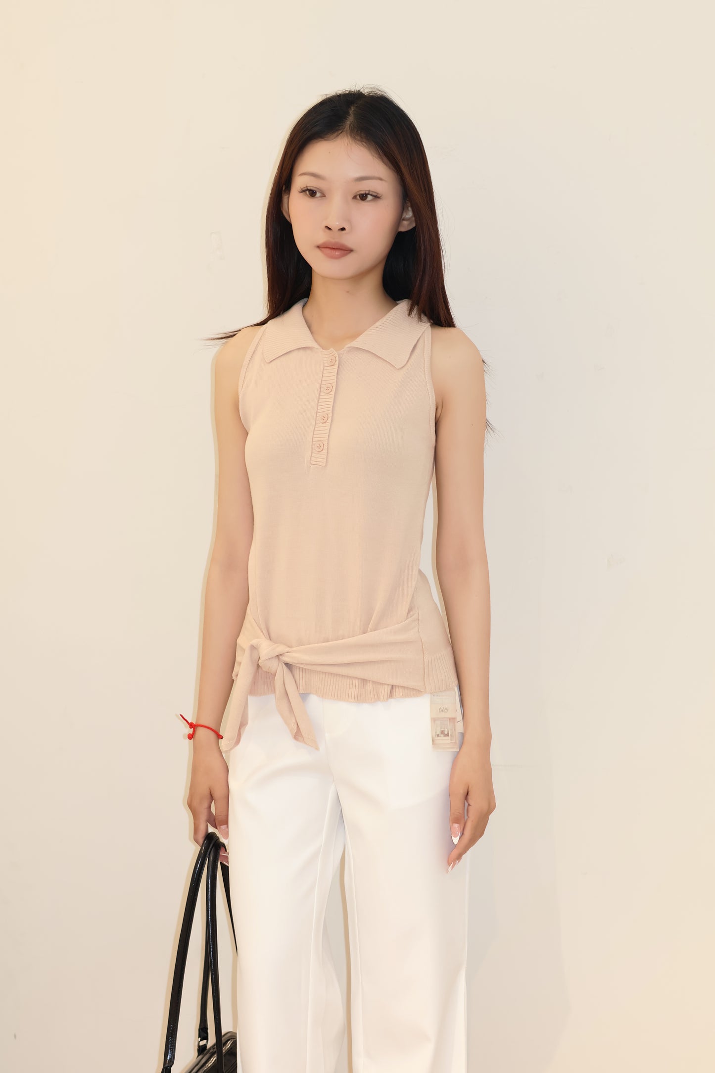 Knitted Polo Front Tied Design