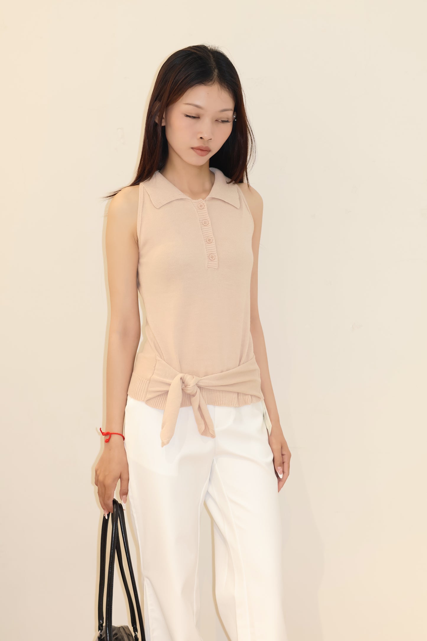 Knitted Polo Front Tied Design