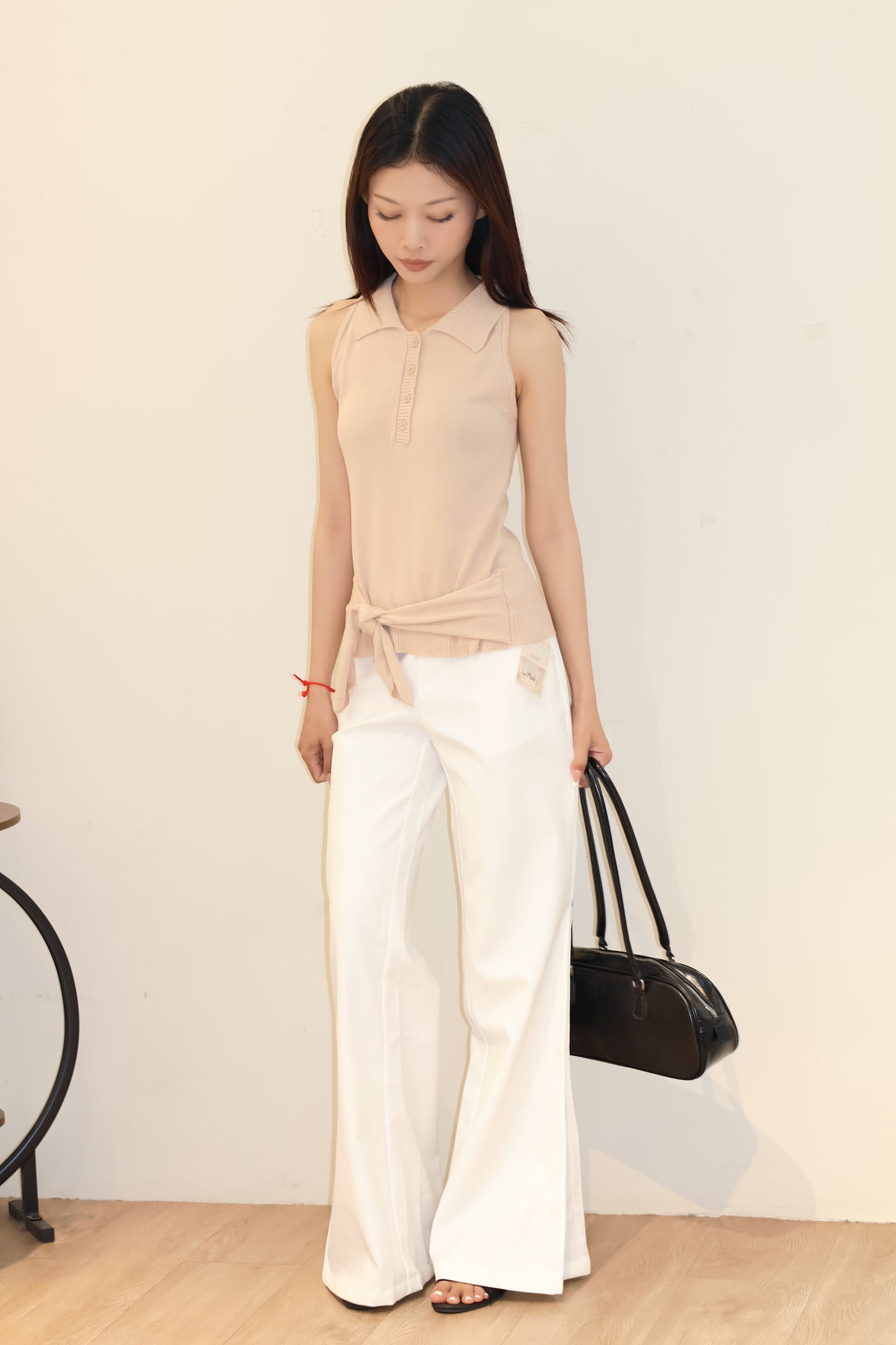 Knitted Polo Front Tied Design