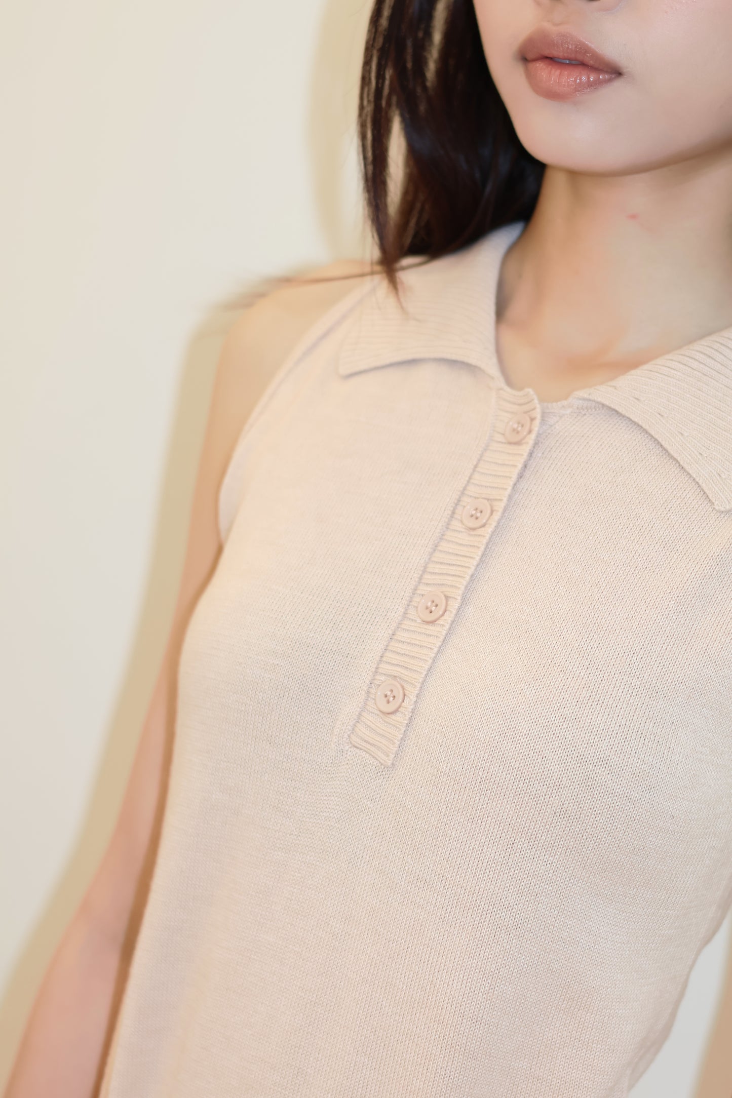 Knitted Polo Front Tied Design