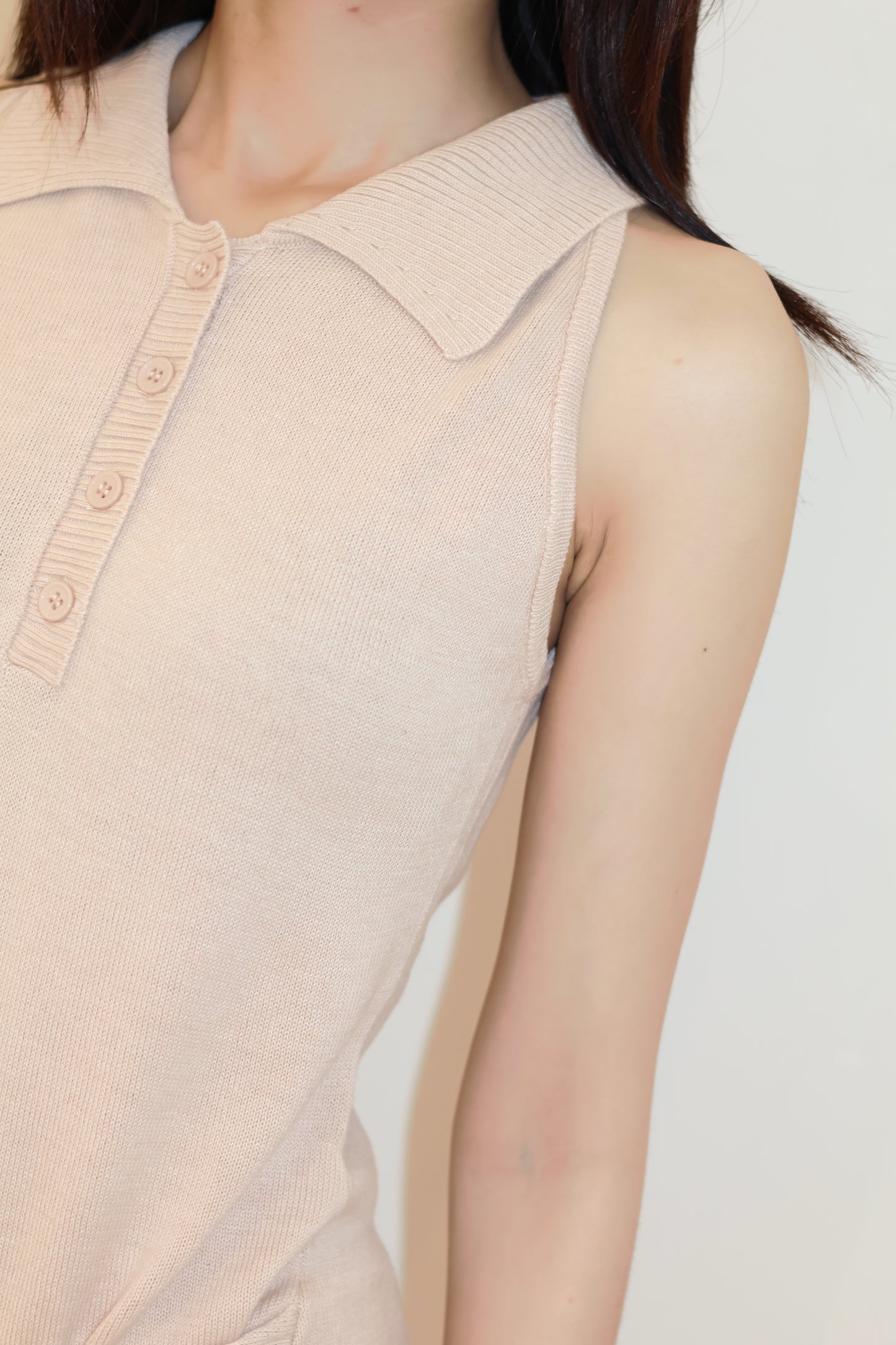 Knitted Polo Front Tied Design