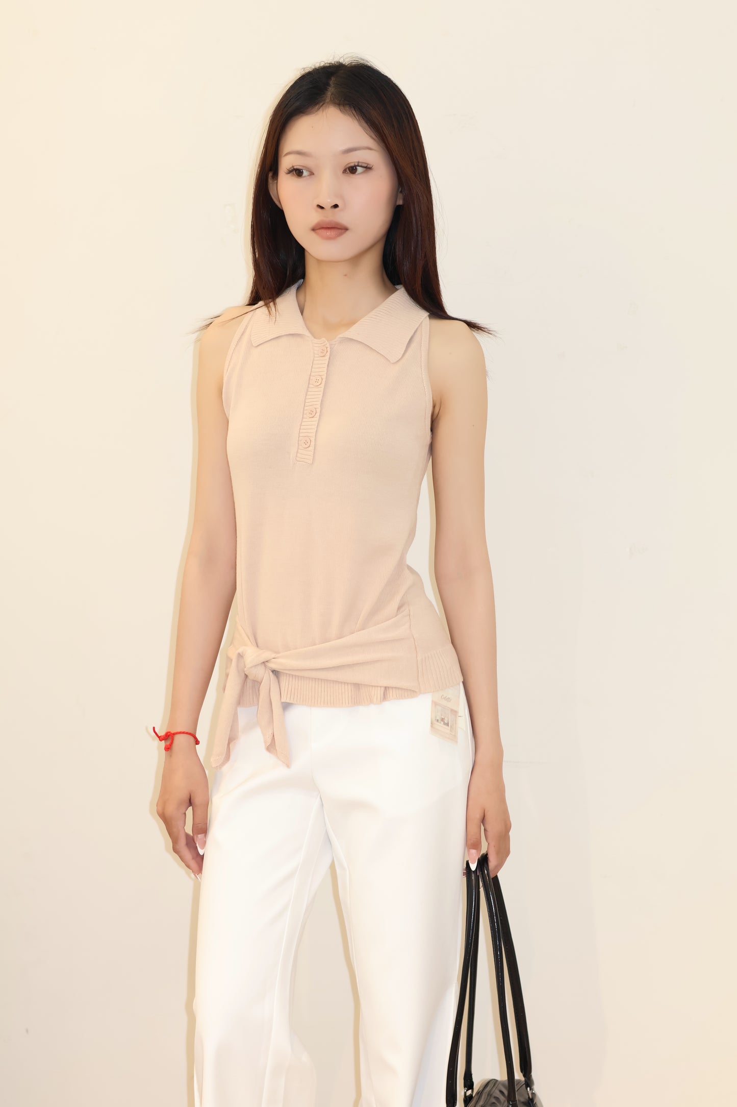 Knitted Polo Front Tied Design