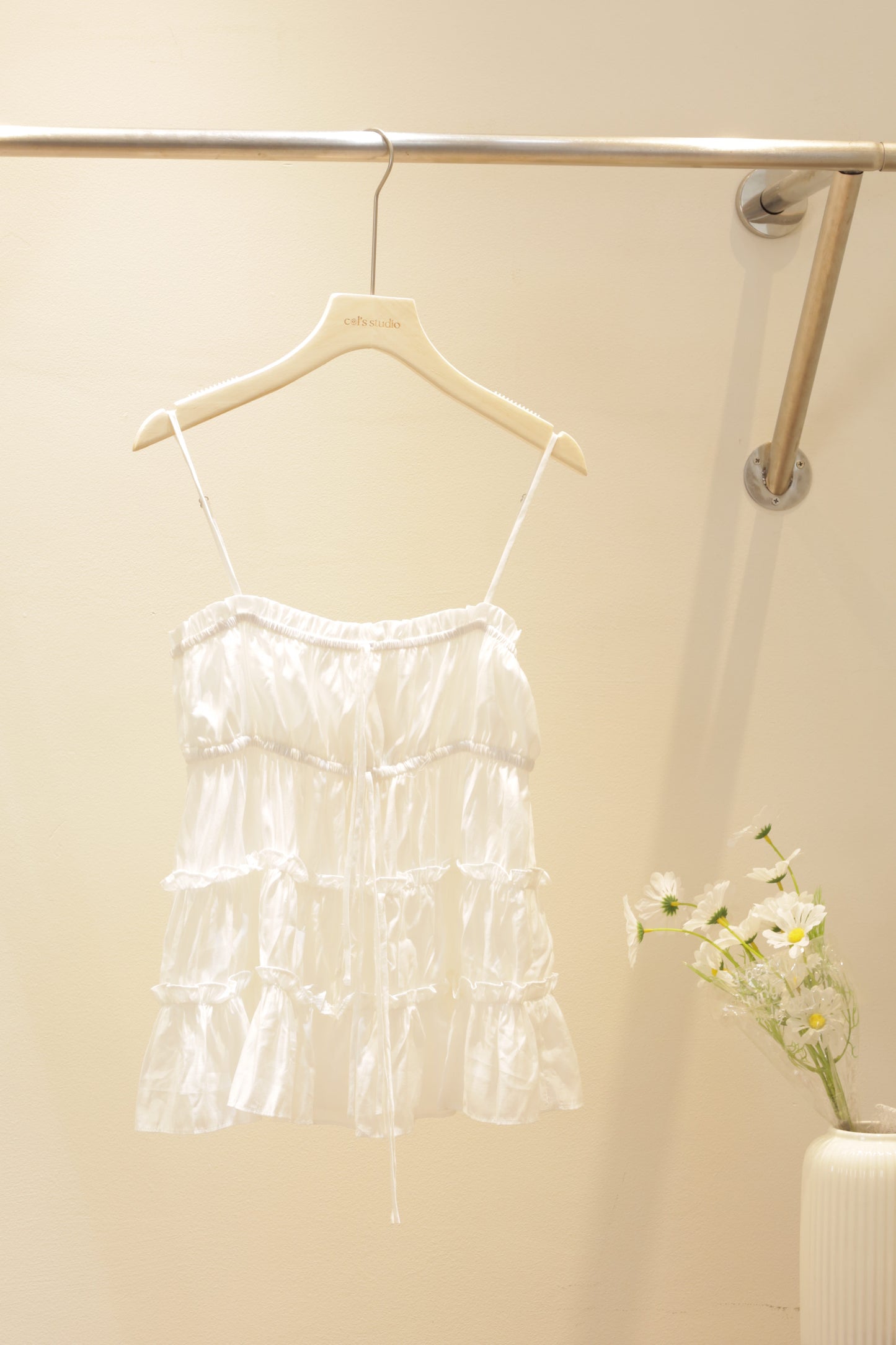 Layered ruffled flowy top