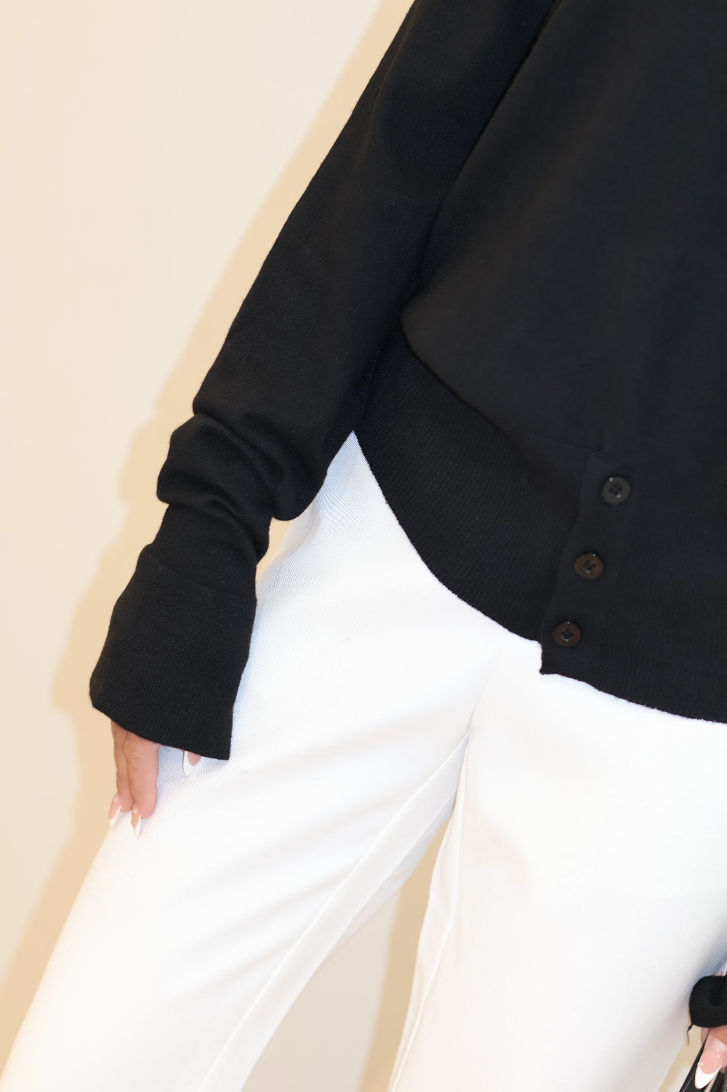 HALF SHOULDER WAIST CINCH TOP