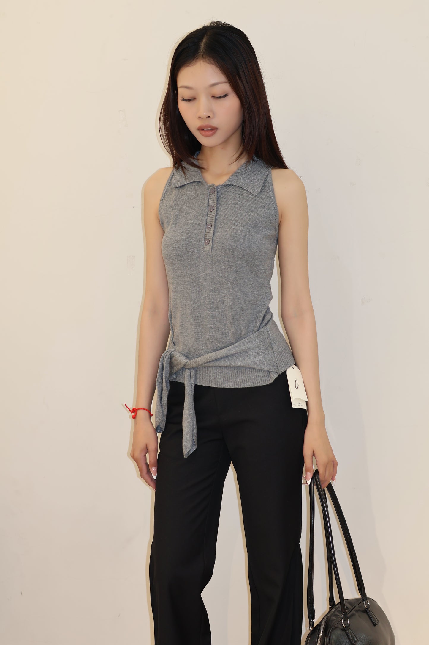 Knitted Polo Front Tied Design