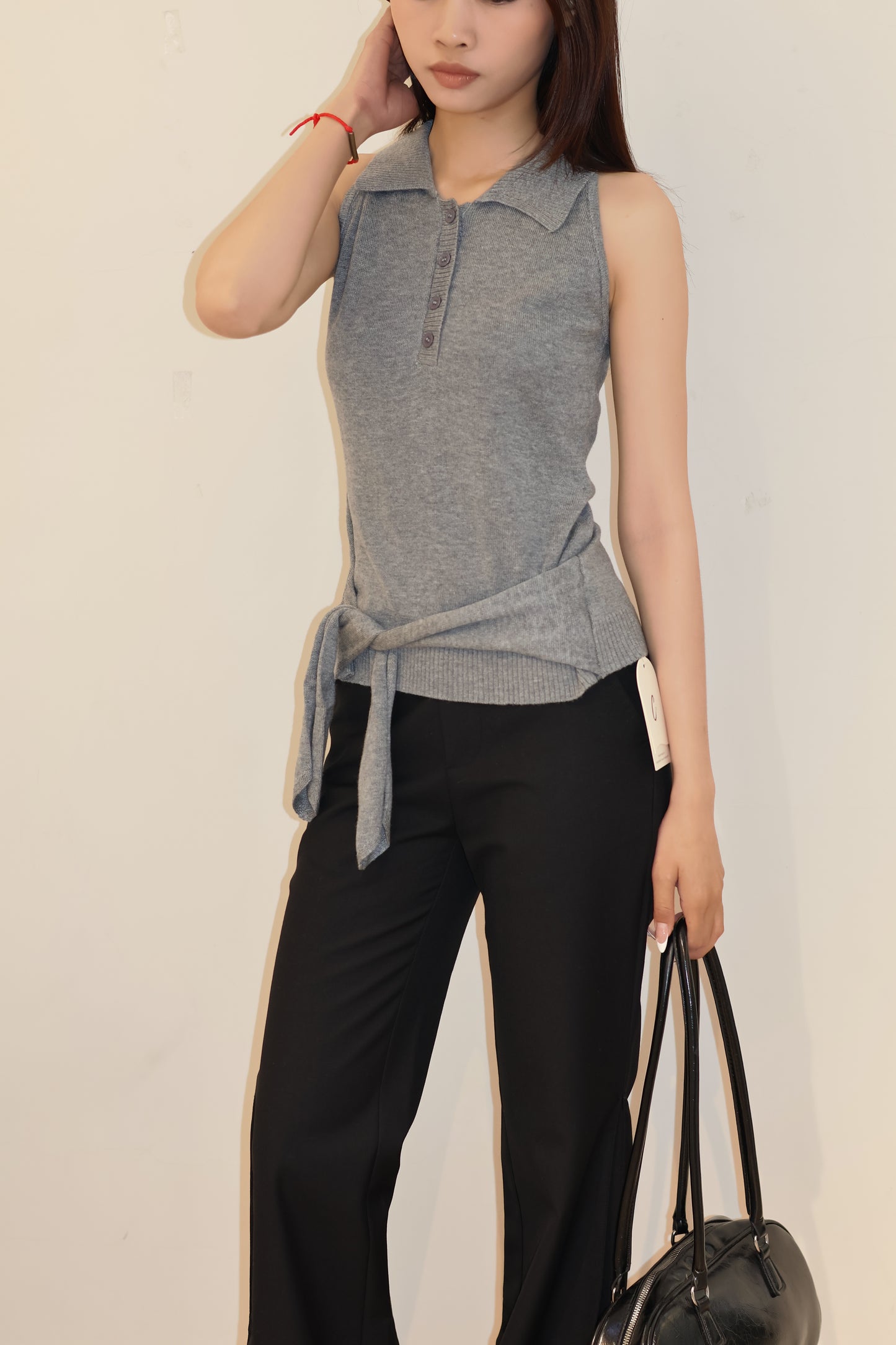 Knitted Polo Front Tied Design