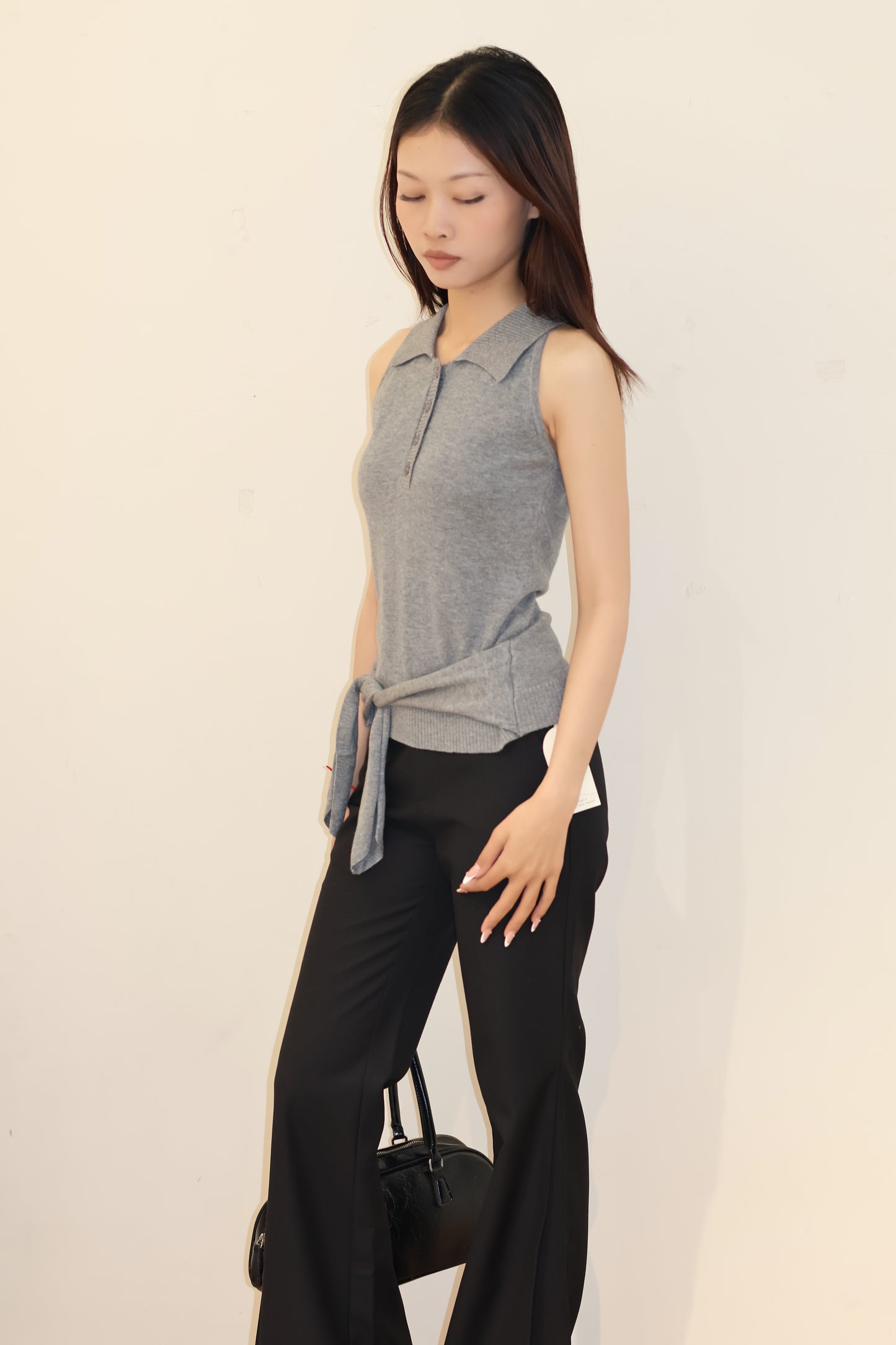 Knitted Polo Front Tied Design