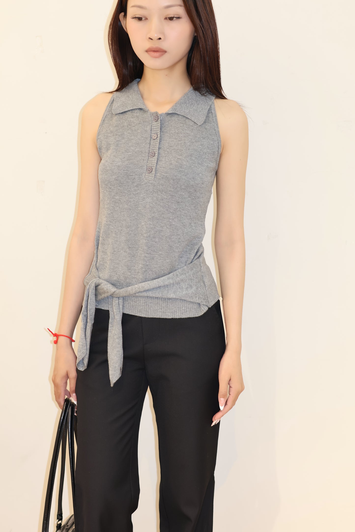 Knitted Polo Front Tied Design
