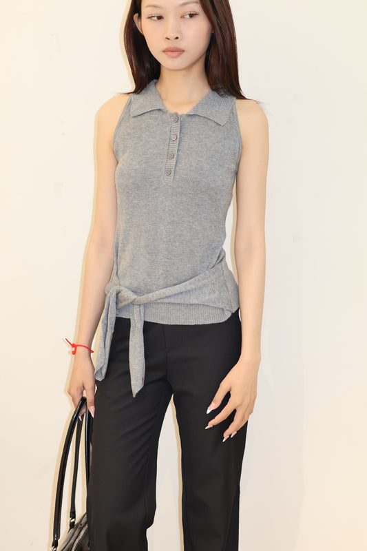 Knitted Polo Front Tied Design