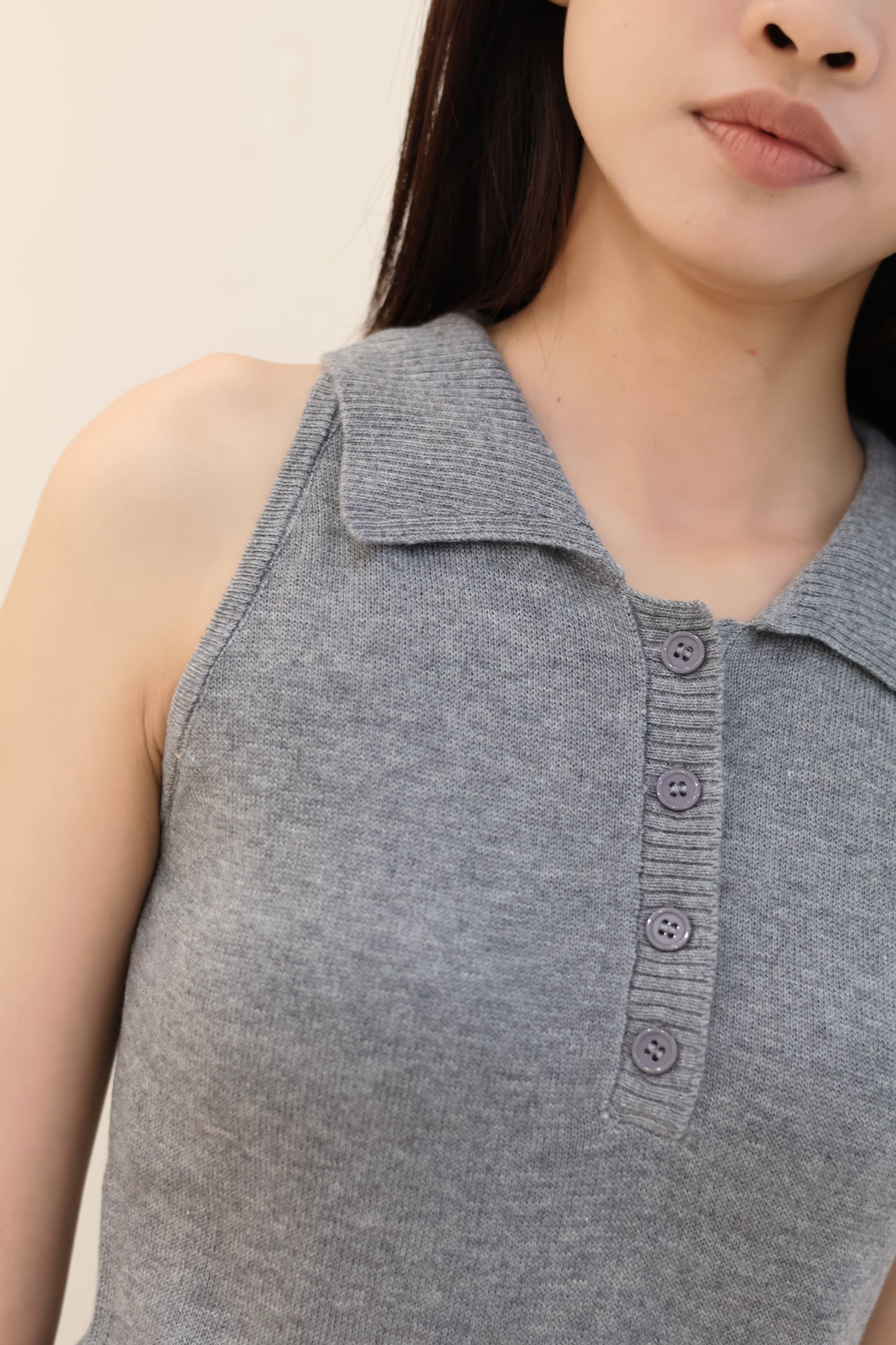 Knitted Polo Front Tied Design