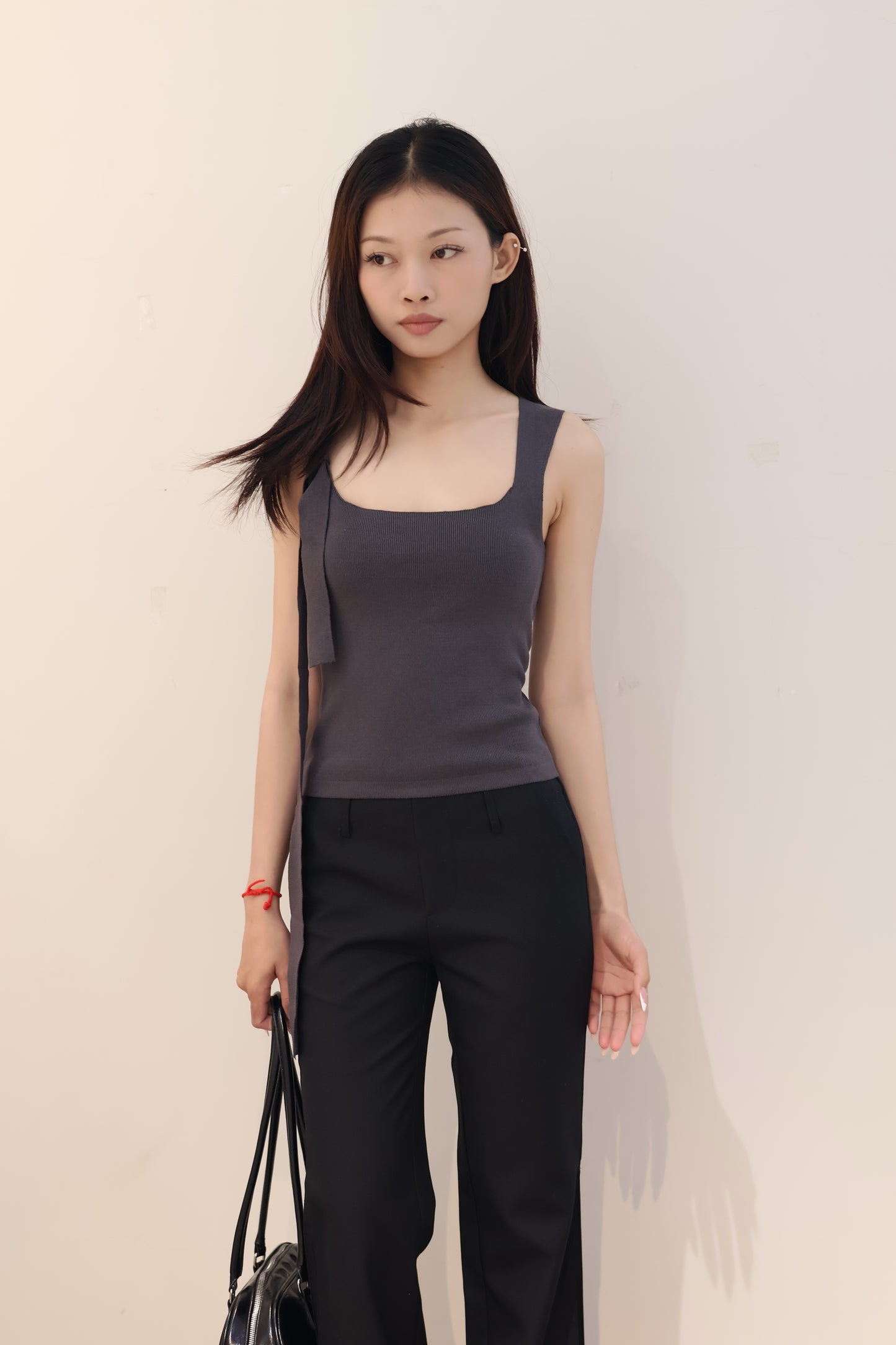 Knitted Square Neck Tank Top