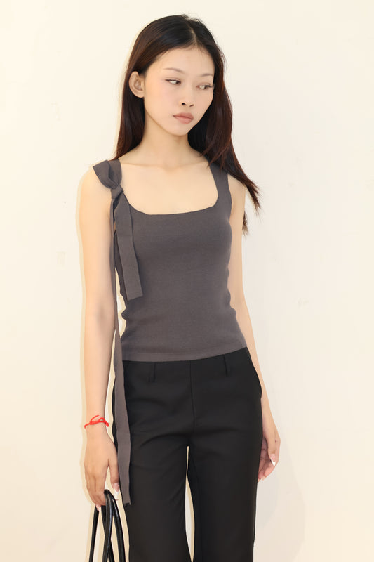 Knitted Square Neck Tank Top