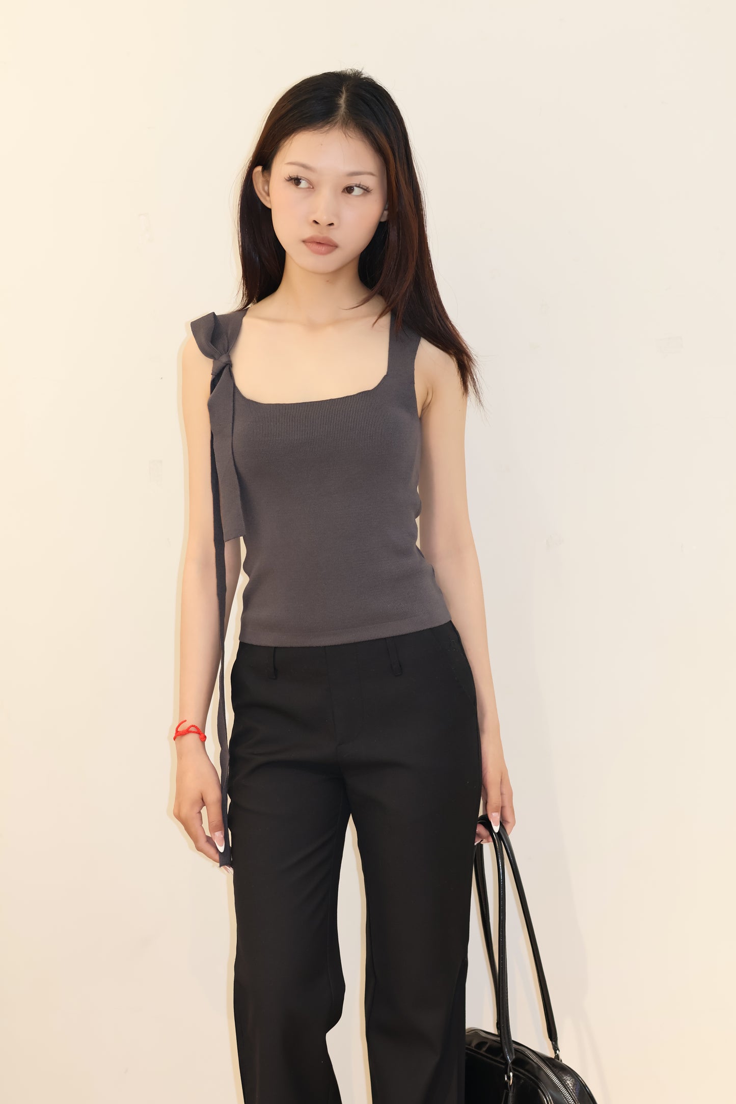 Knitted Square Neck Tank Top