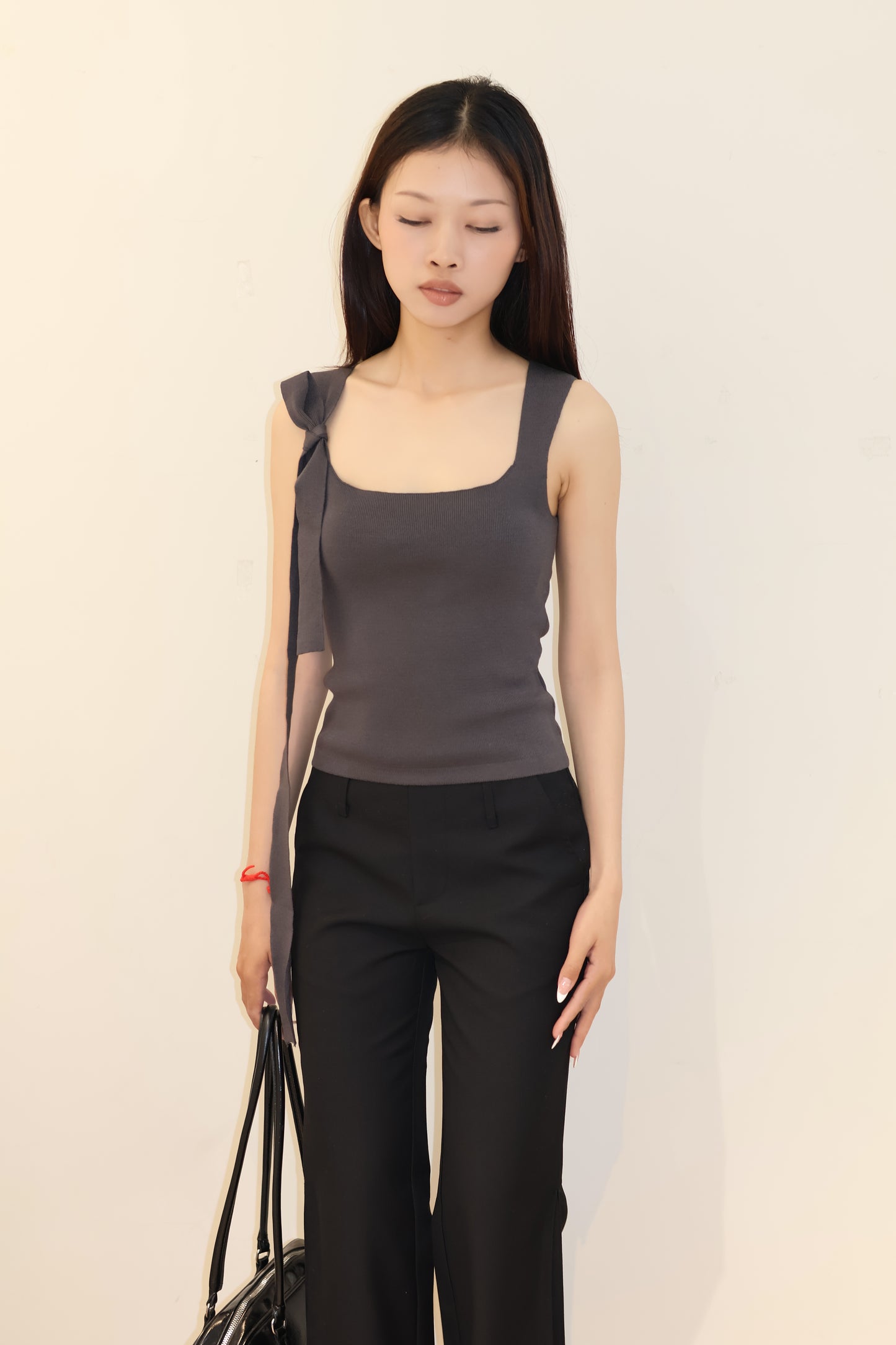 Knitted Square Neck Tank Top