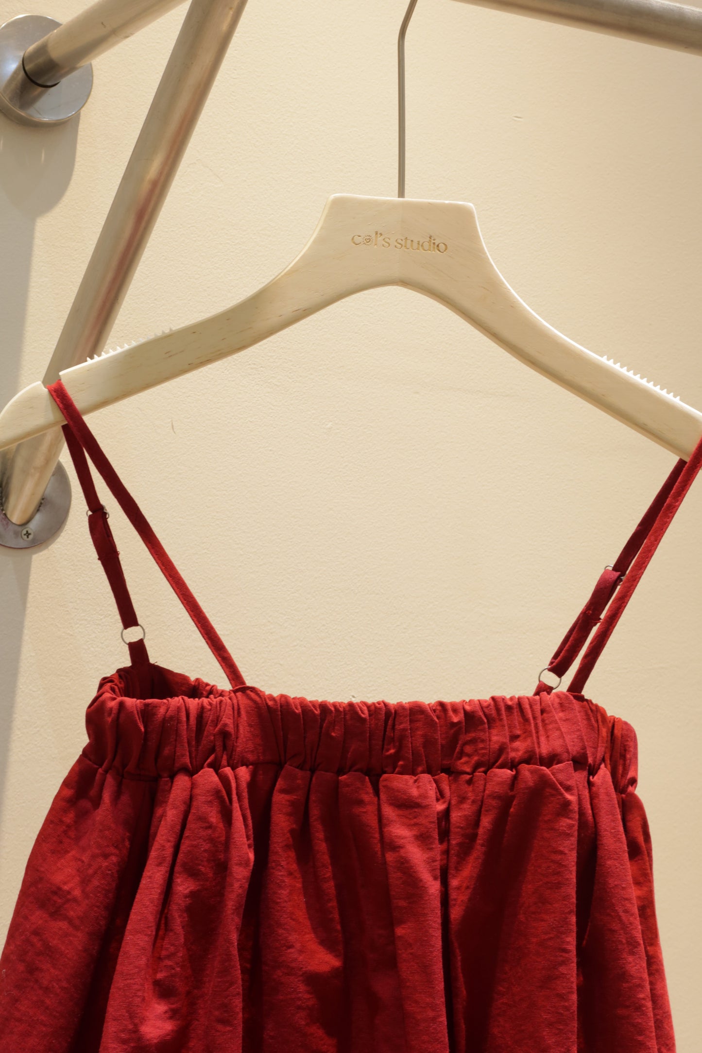 Red flowy top