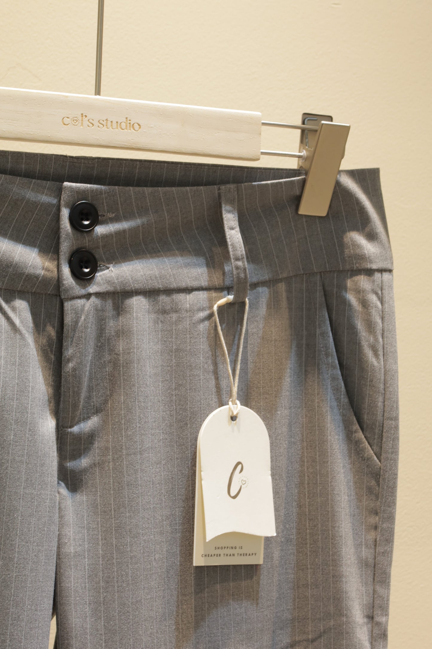 Gray stripes trouser