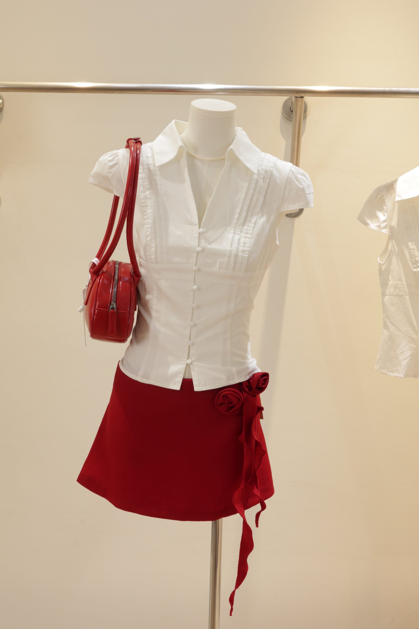 White slim fit blouse
