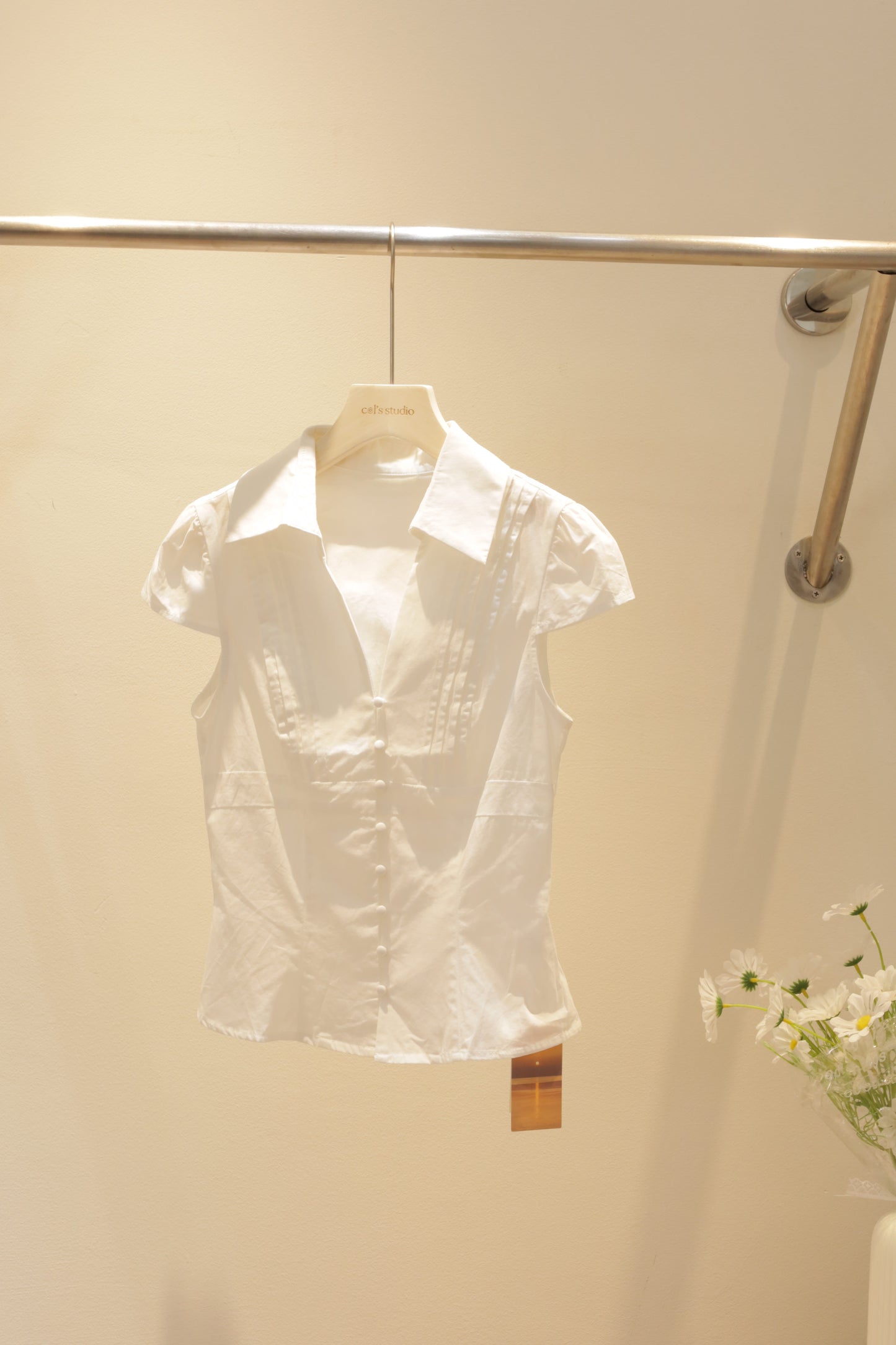 White slim fit blouse