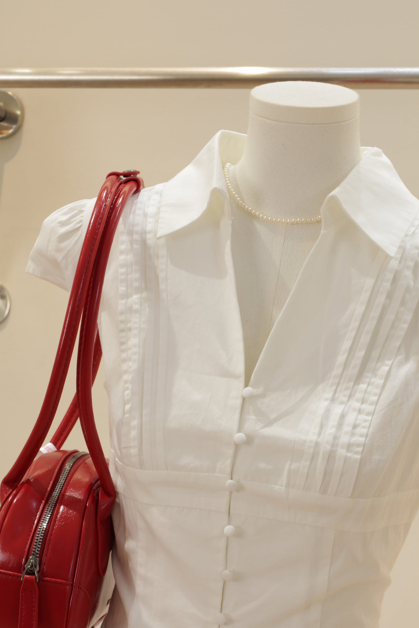 White slim fit blouse