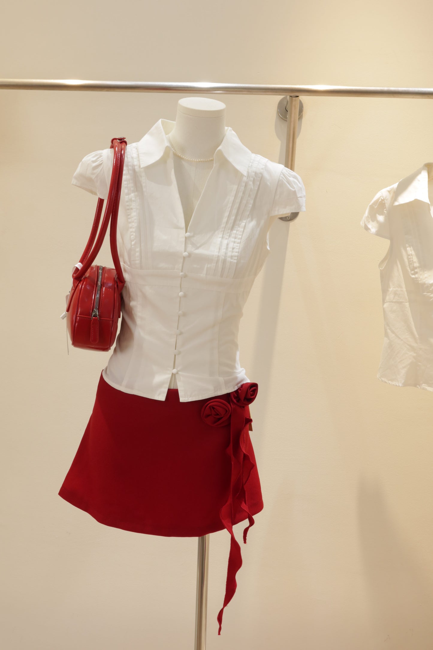White slim fit blouse
