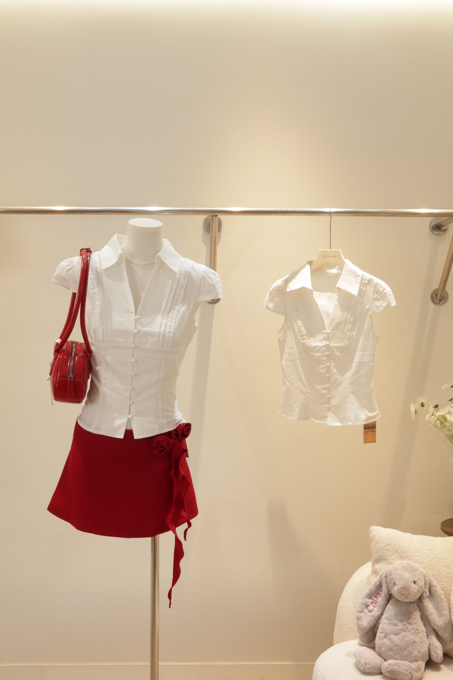 White slim fit blouse