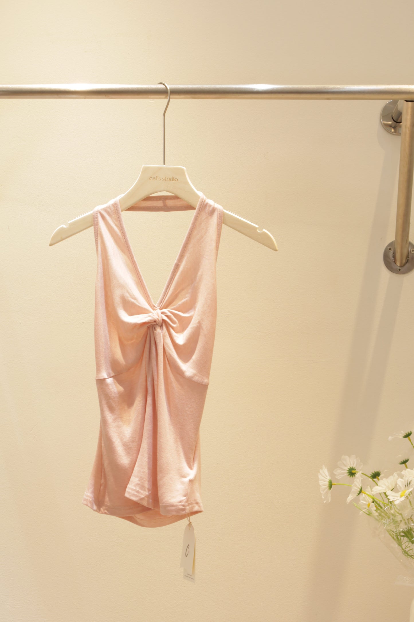Pink halter top