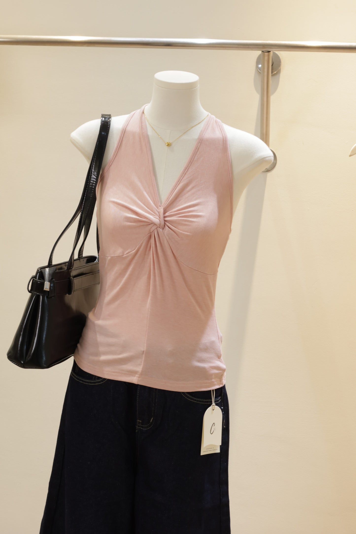 Pink halter top