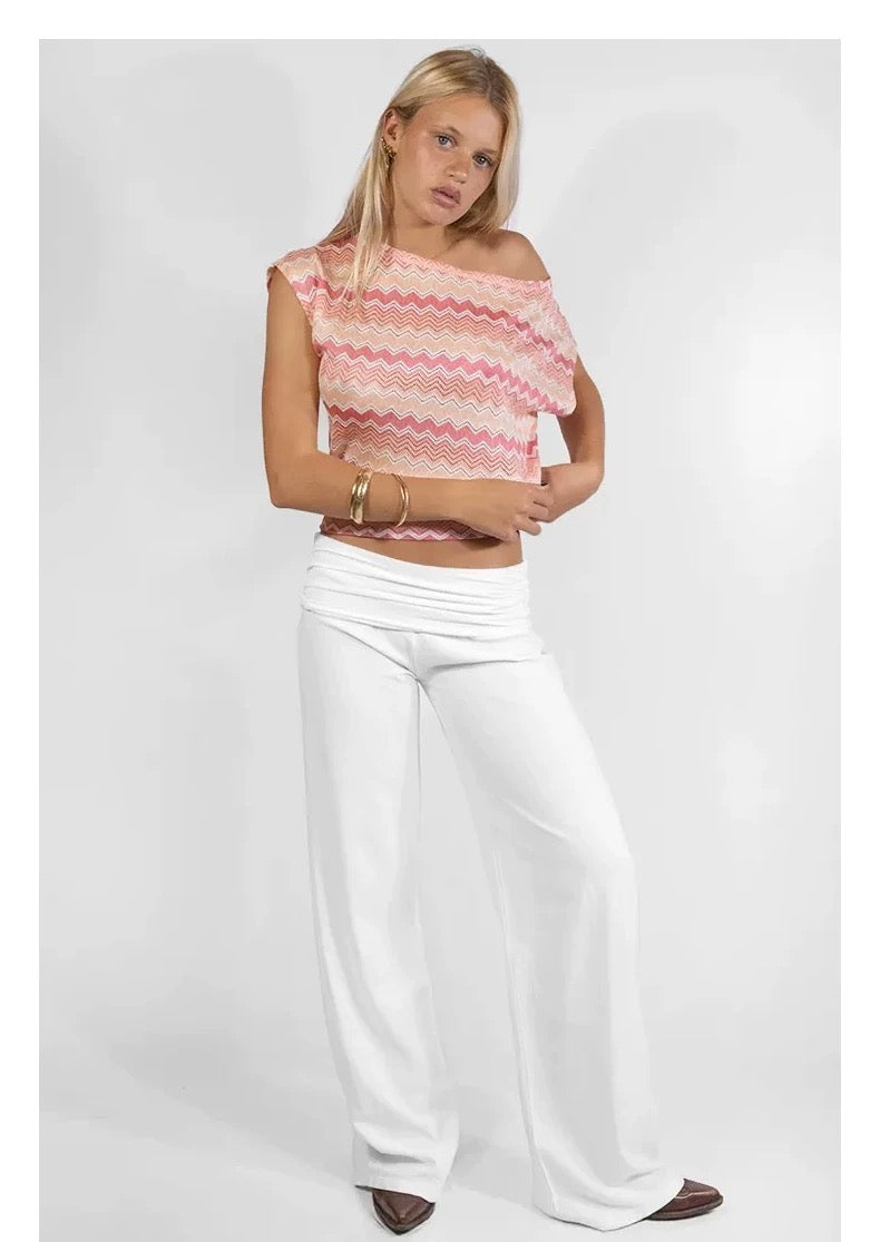 SUBDUED CORAL HALF SHOULDER