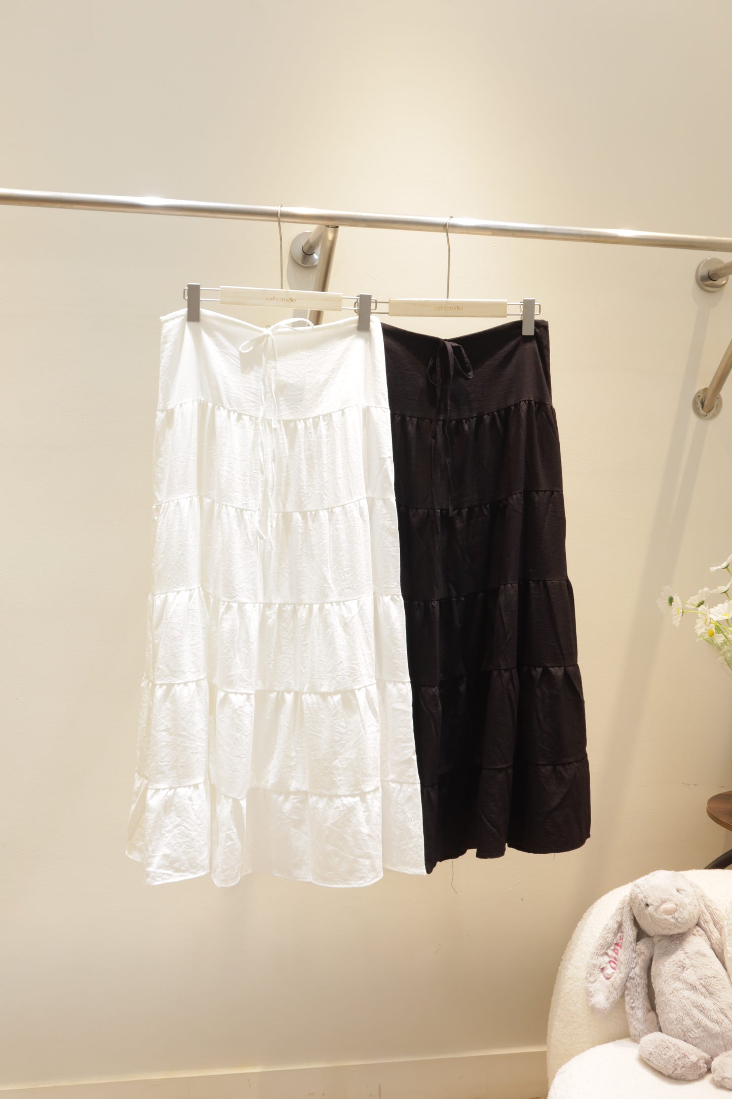 Linen long skirt
