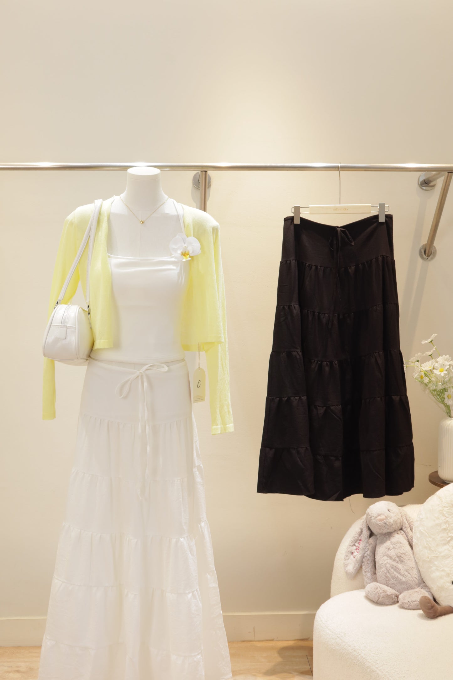 Linen long skirt