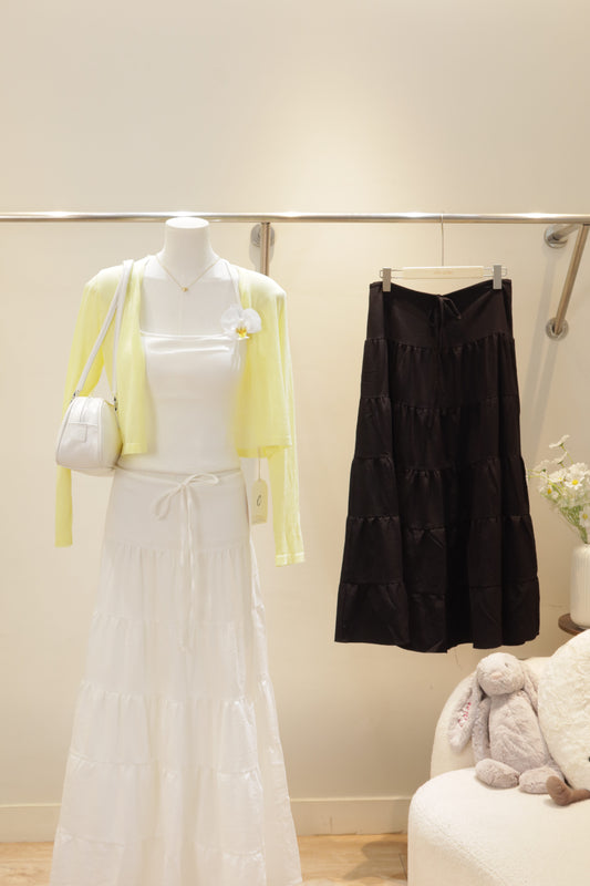 Linen long skirt