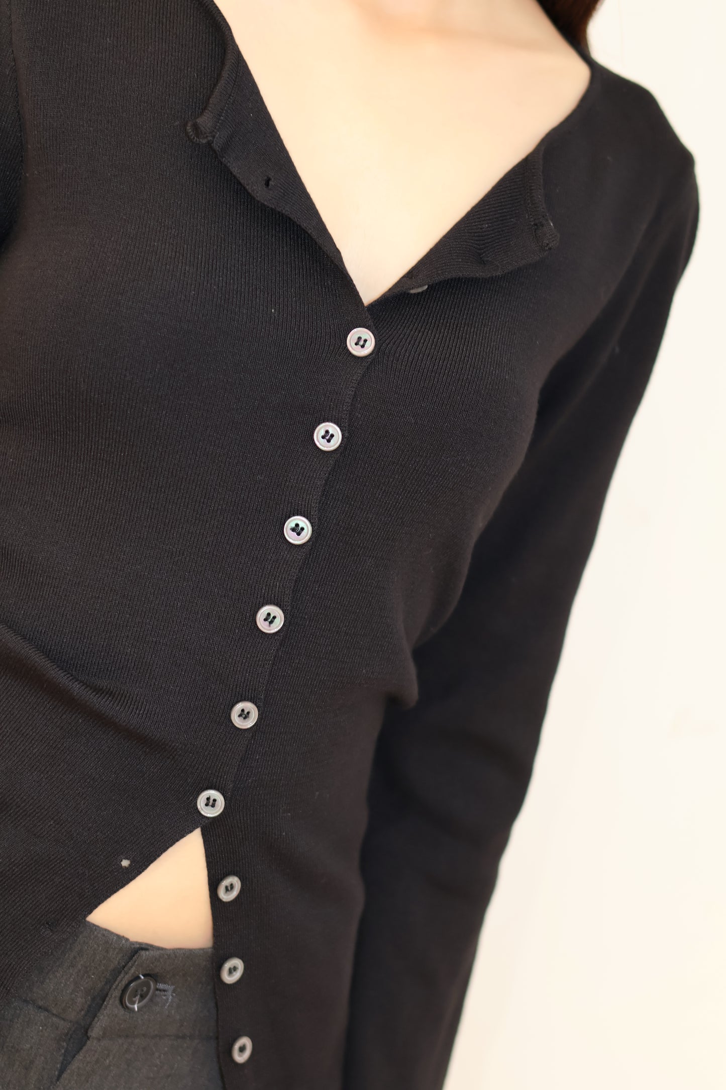 BLACK BUTTONED OUTERWEAR