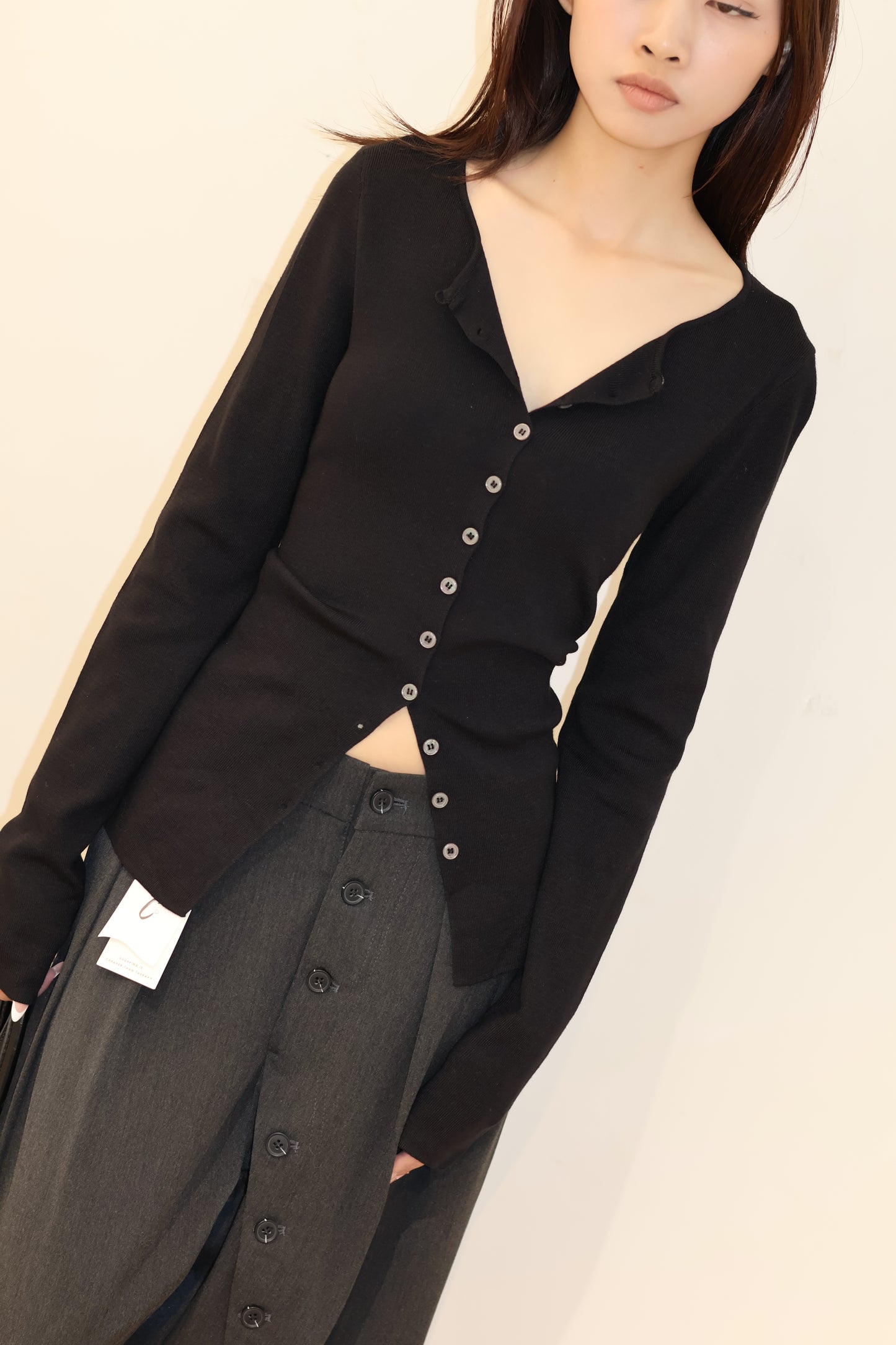 BLACK BUTTONED OUTERWEAR