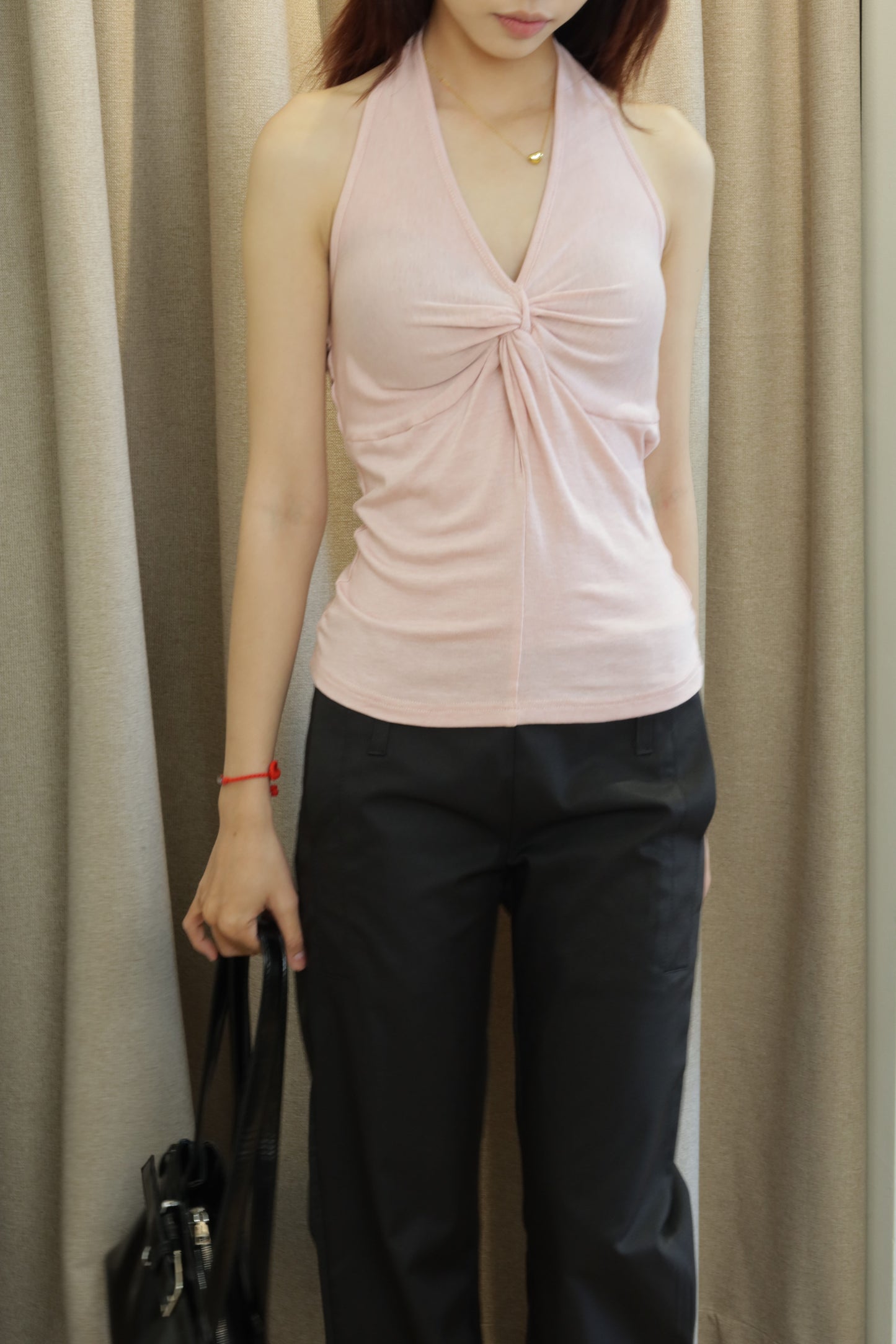 Pink halter top