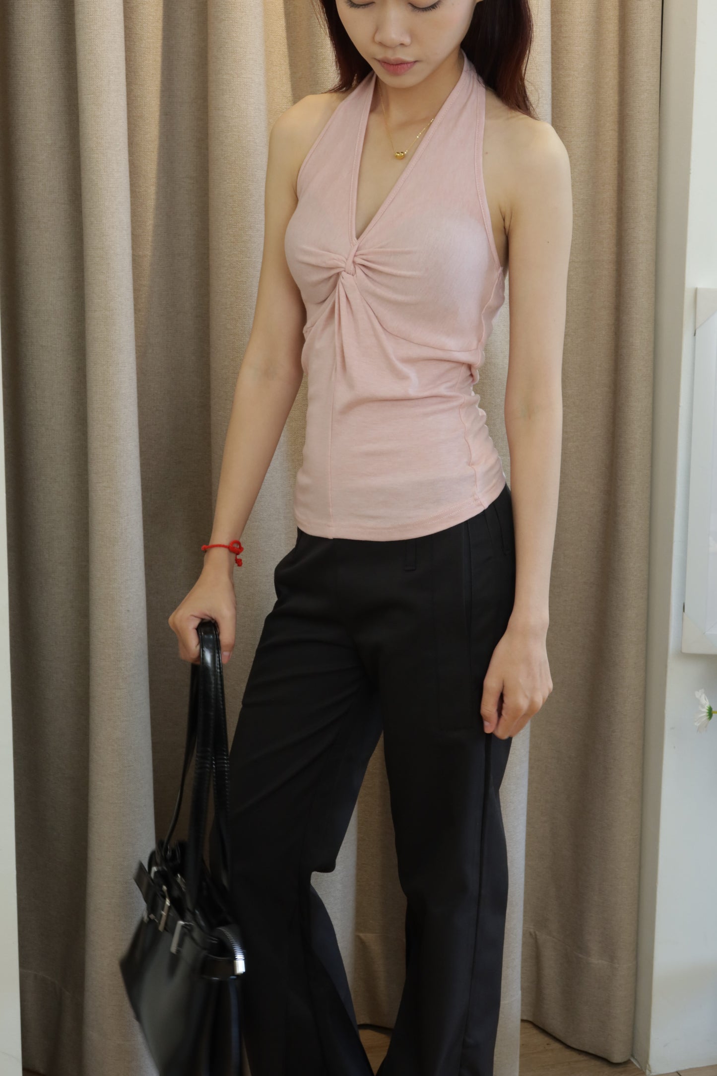 Pink halter top