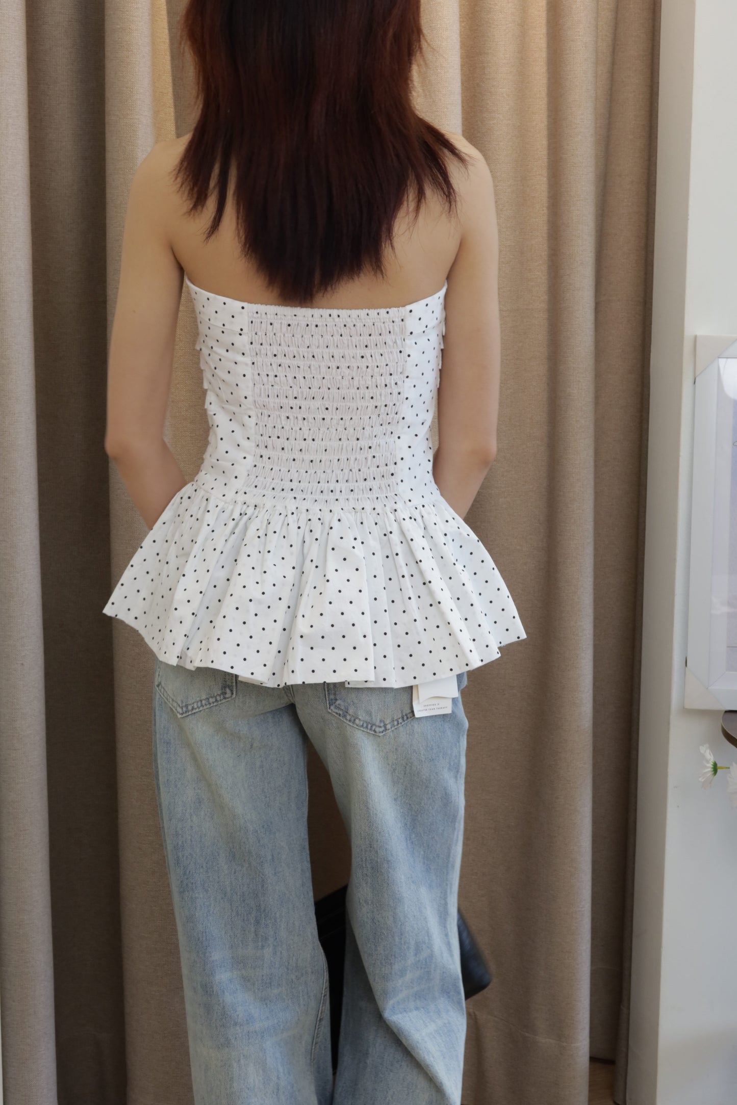 Polkadot tube flowy top